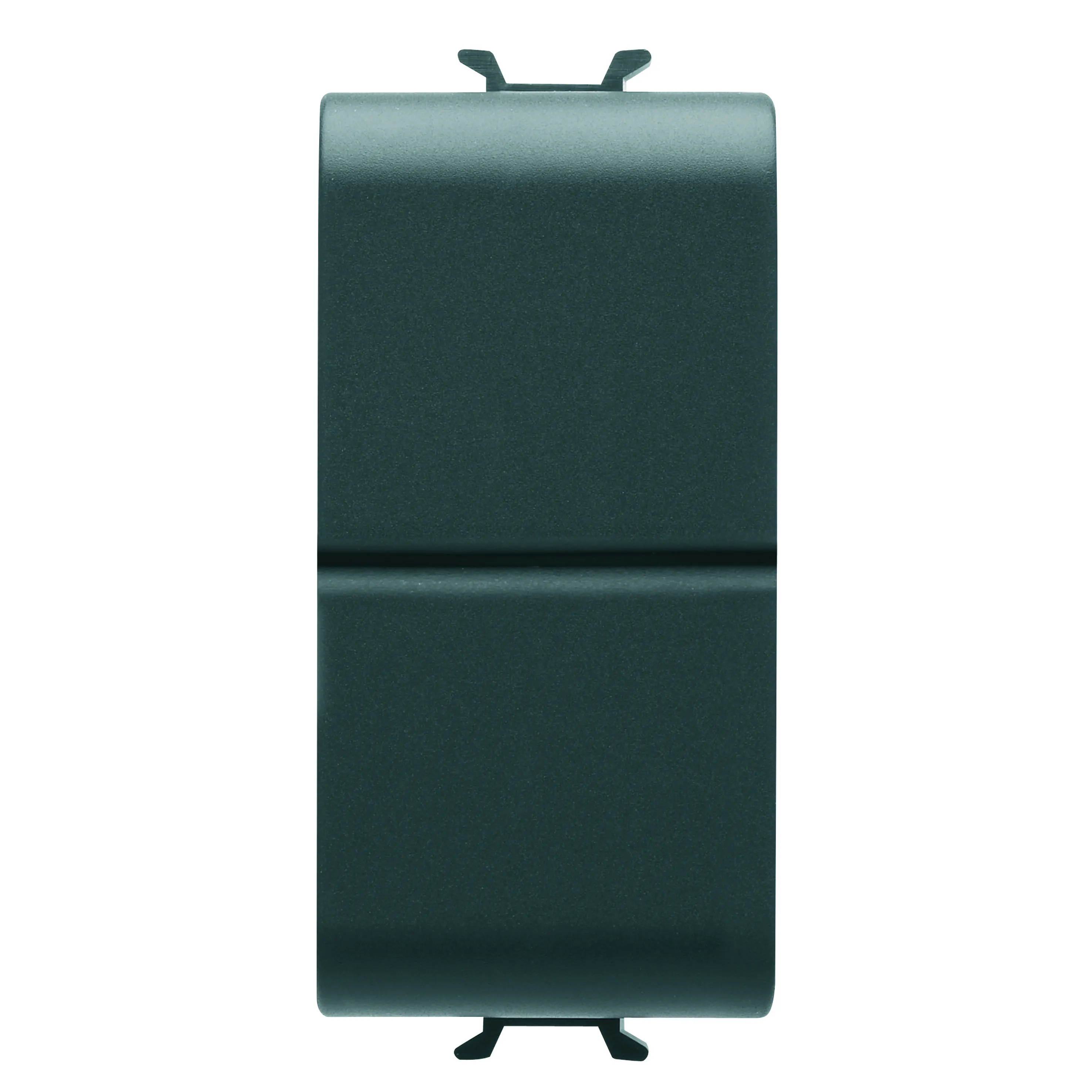 Buton, cu, revenire, 1P, 250V, ac, NO+NO, 16A, dublu, 1, modul, negru, satinat, Gewiss, Chorus, GW12141