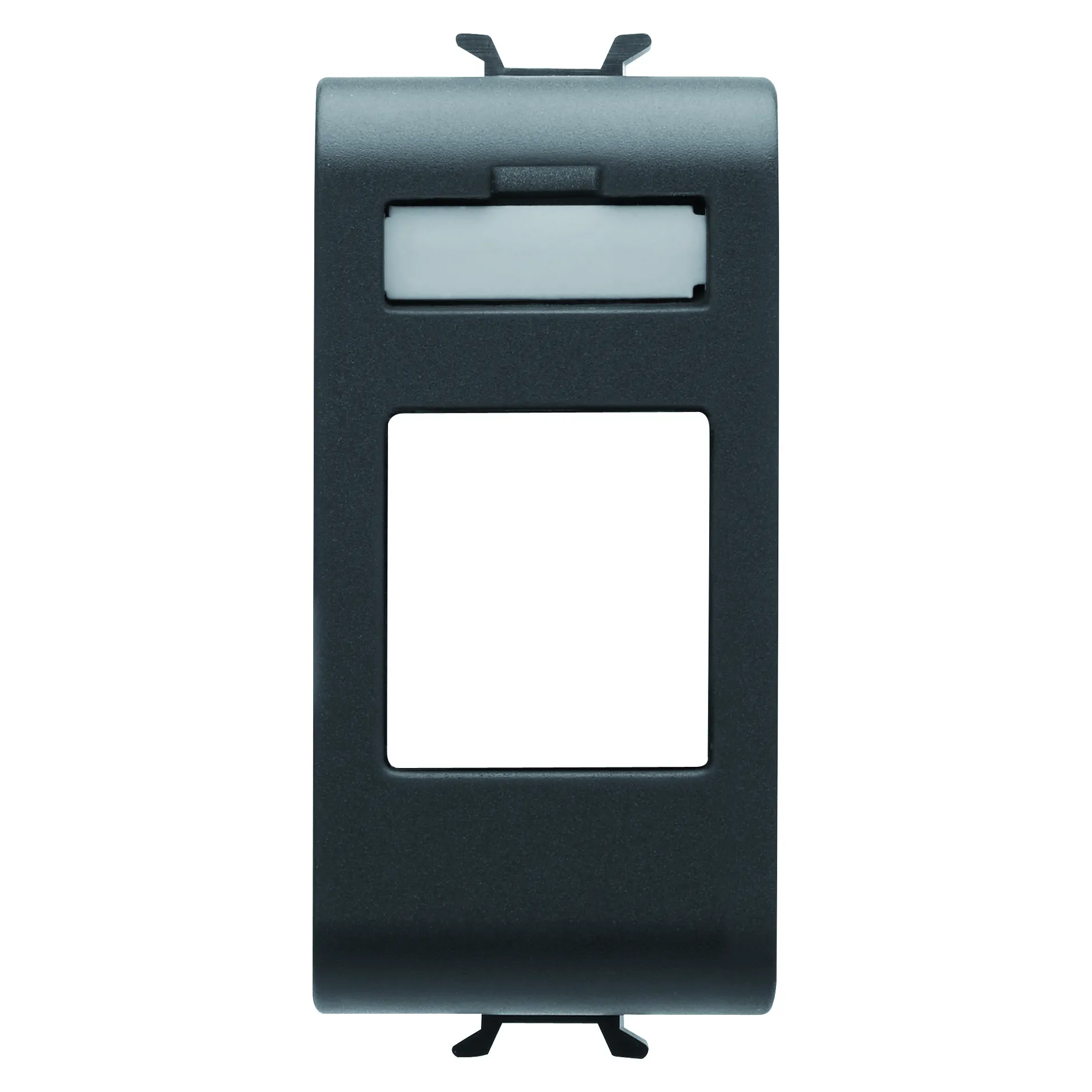 Adaptor, conectori, date, carcasa, tip, AMP, mufa, trapezoidala, 1, modul, negru, satinat, Gewiss, Chorus, GW12431 