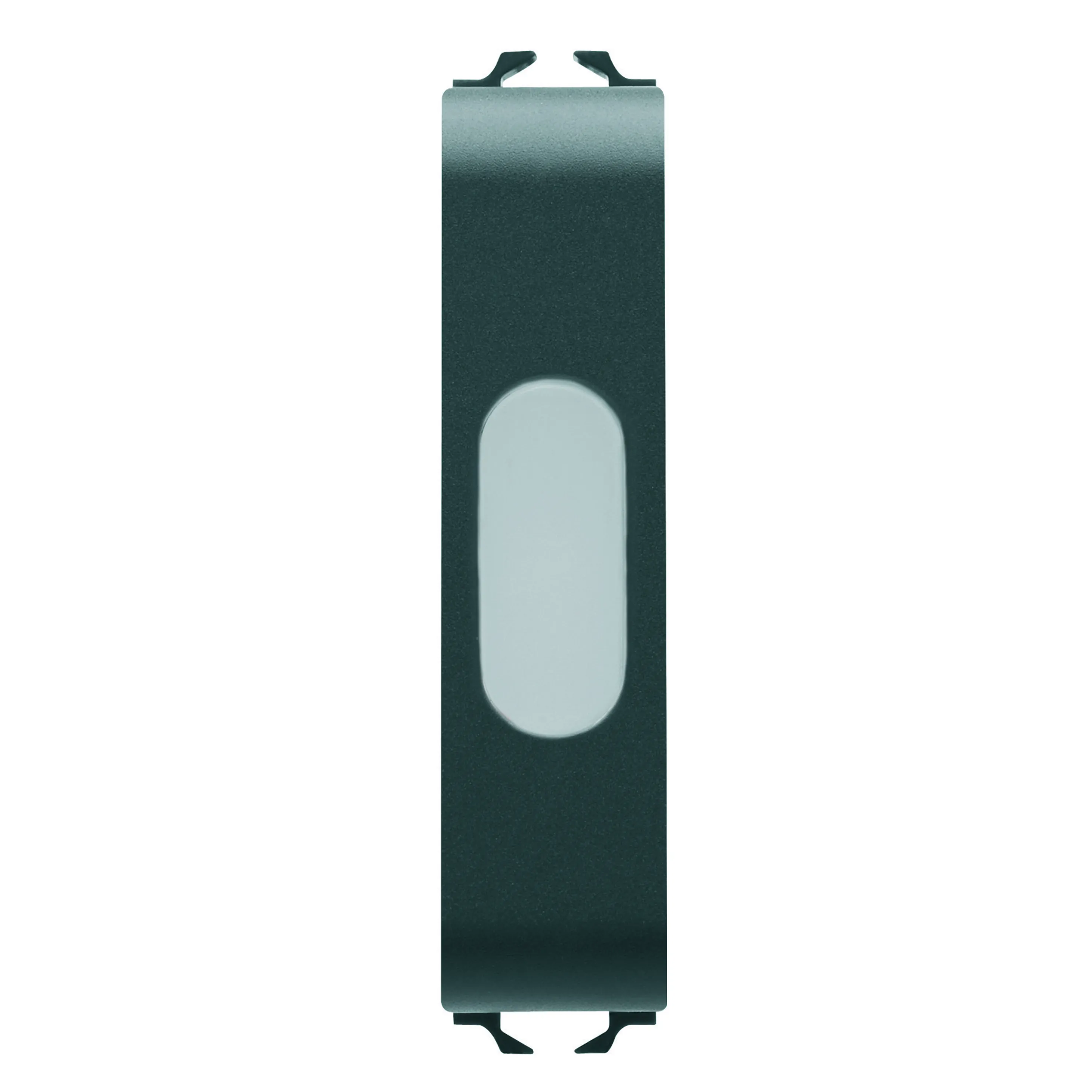 Lampa, indicatoare, simpla, opal, 1/2, modul, negru, satinat, Gewiss, Chorus, GW12641