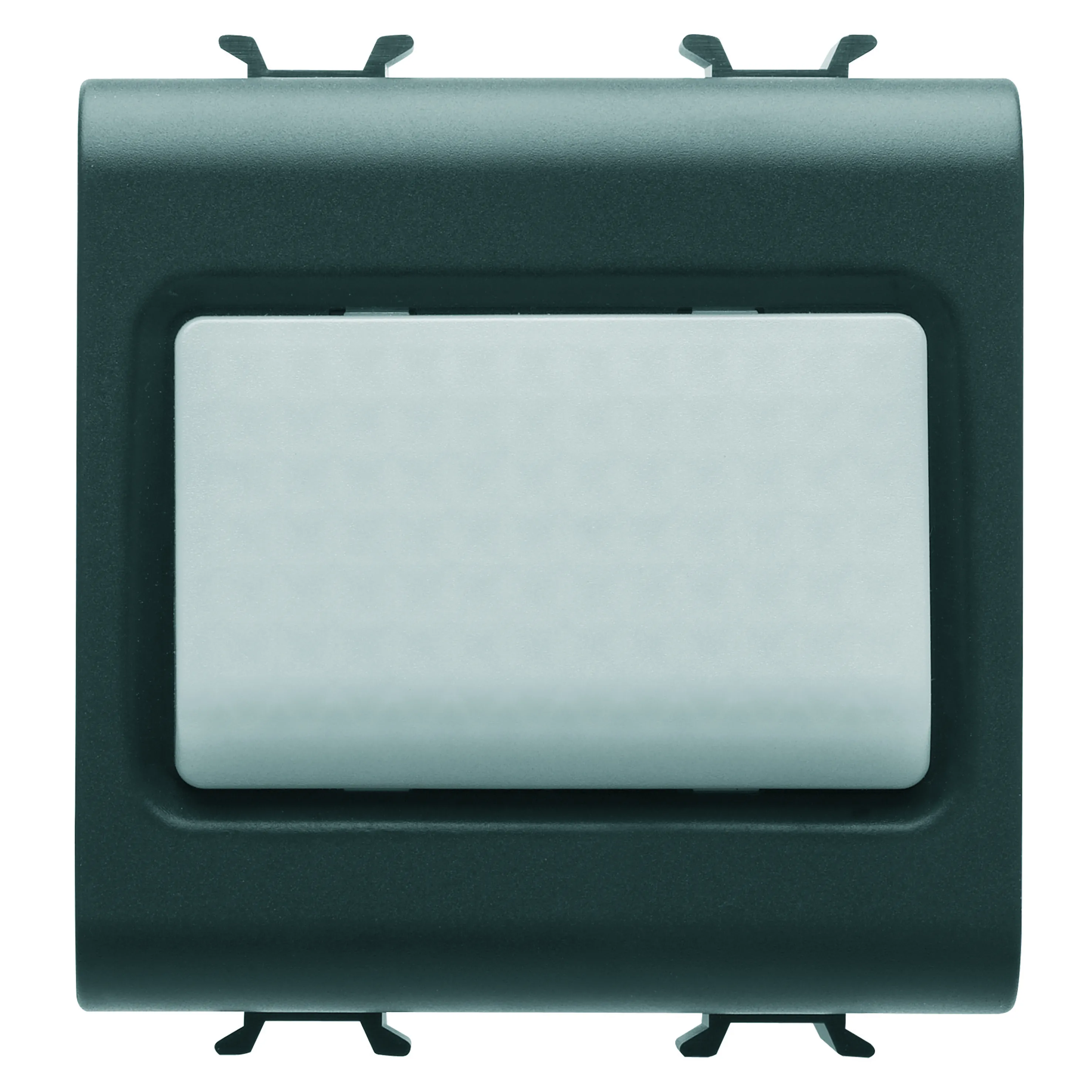 Lampa, de, urcare, a, scarilor, 12V, c.a./c.c., /, 230V, c.a., 50/60, Hz, opal, 2, module, negru, satinat, Gewiss, Chorus, GW12651 