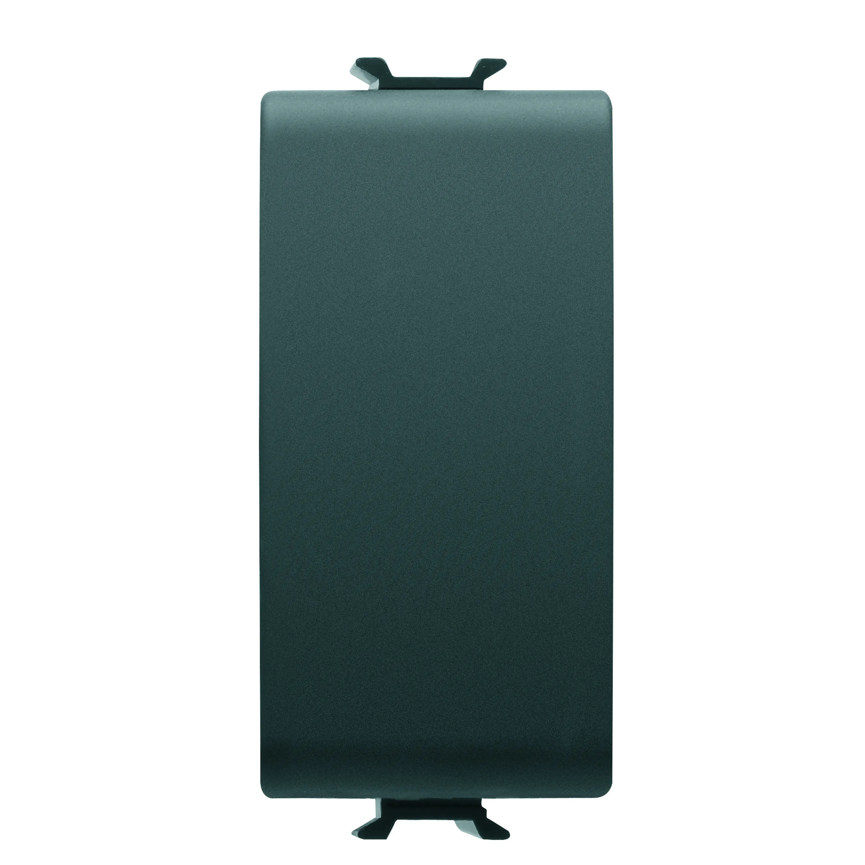 Buton, cu, revenire, electronic, soft-click, buton, neutru, pentru, releu, variator, magistrala, cont.interf., 1P, NO/NC, 4A, pot.-free, 1, modul, satinat, negru, Gewiss, Chorus, GW12915