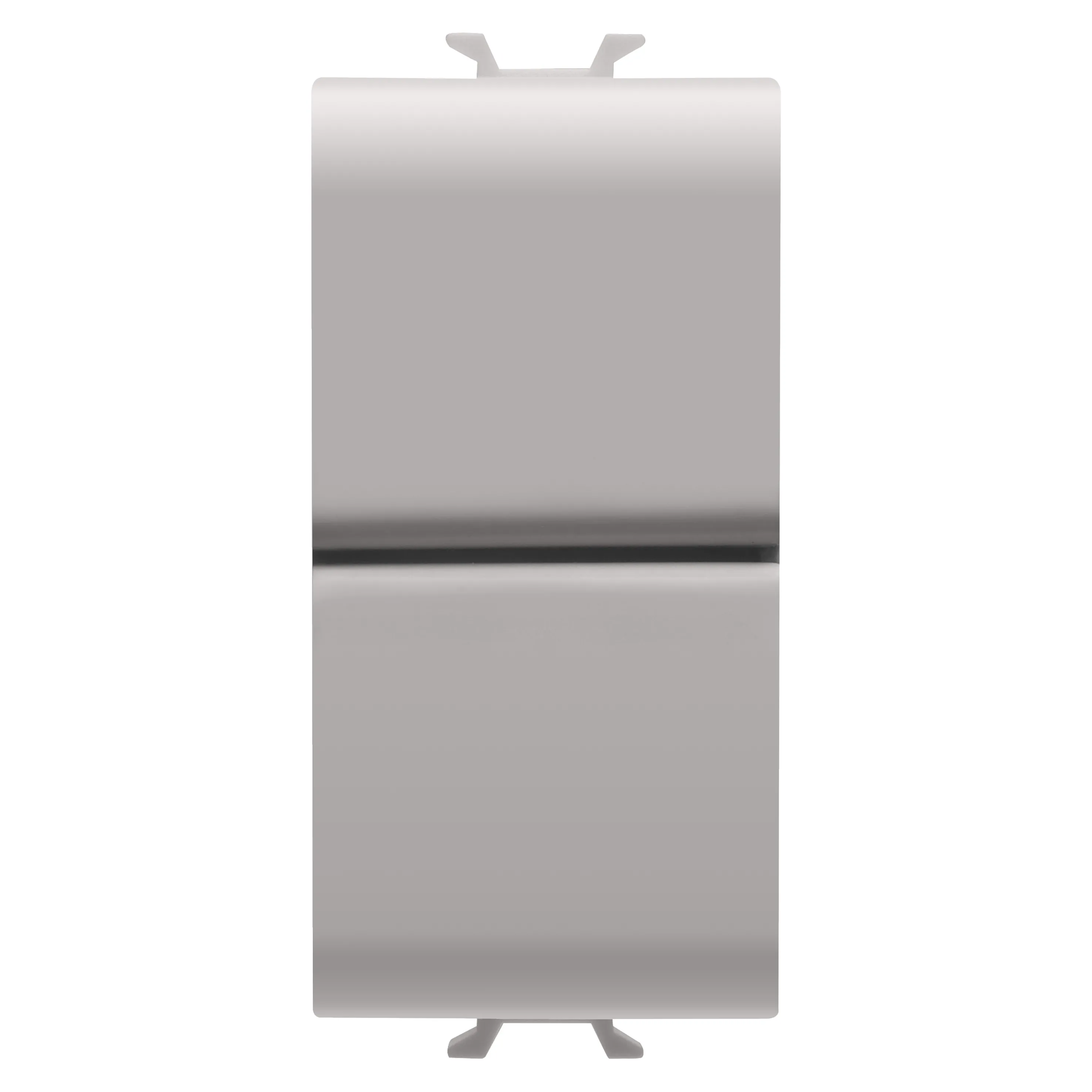 Buton cu revenire 1P 250V ac NO+NO 16A dublu 1 modul bej satinat natural Gewiss Chorus GW13141