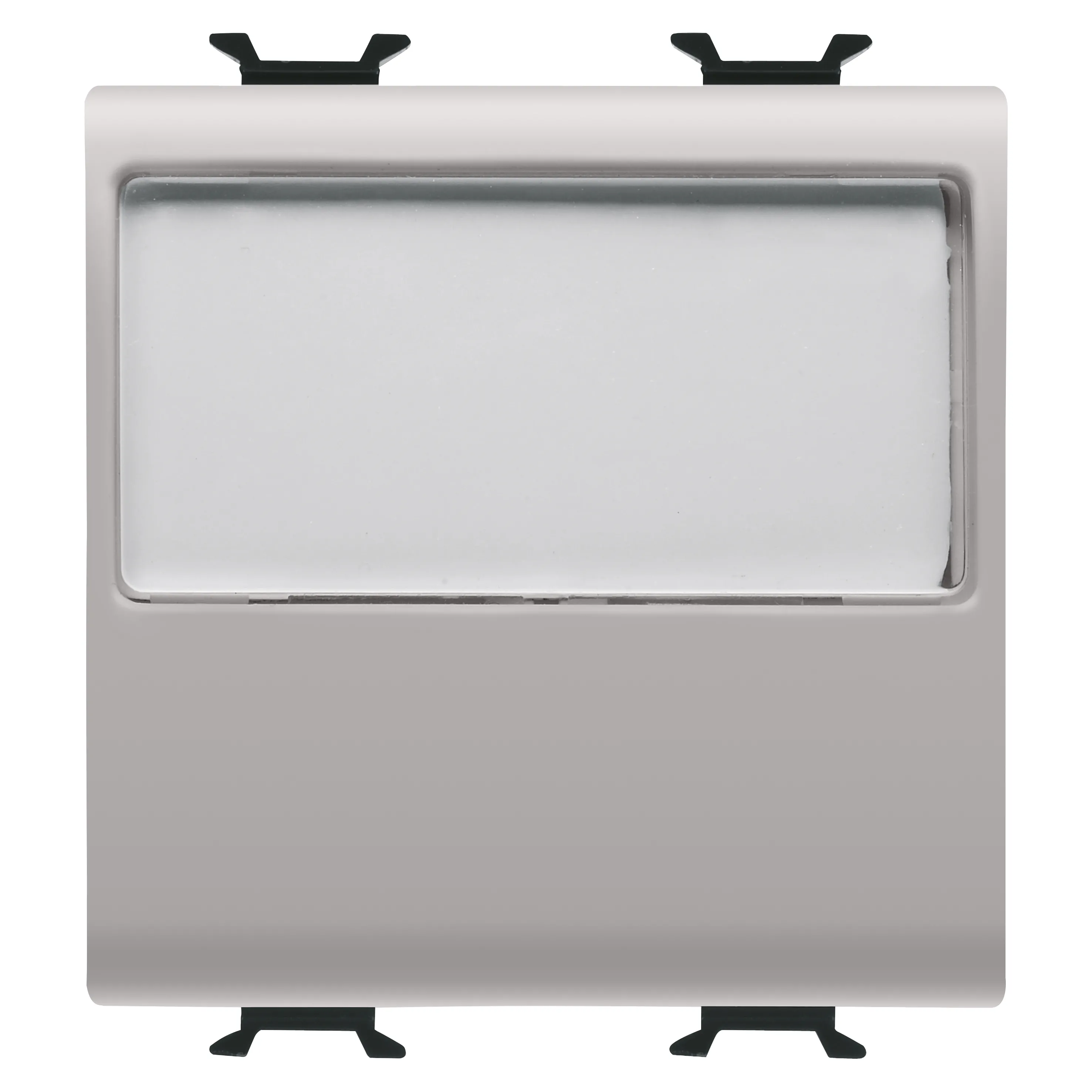 Buton, cu, revenire, cu, placuta, identificare, iluminabila, 250V, NO, 10A, 2, module, bej, satinat, natural, Gewiss, Chorus, GW13191