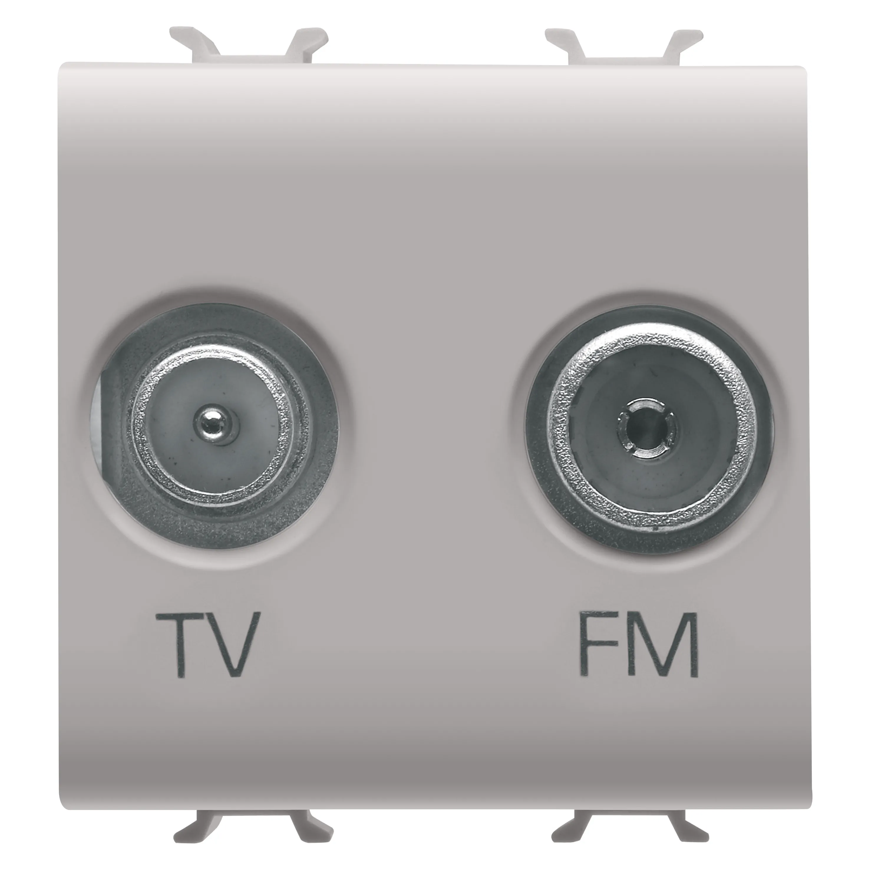 Priza TV-FM Gewiss Chorus directa 2 module bej satinat natural GW13381