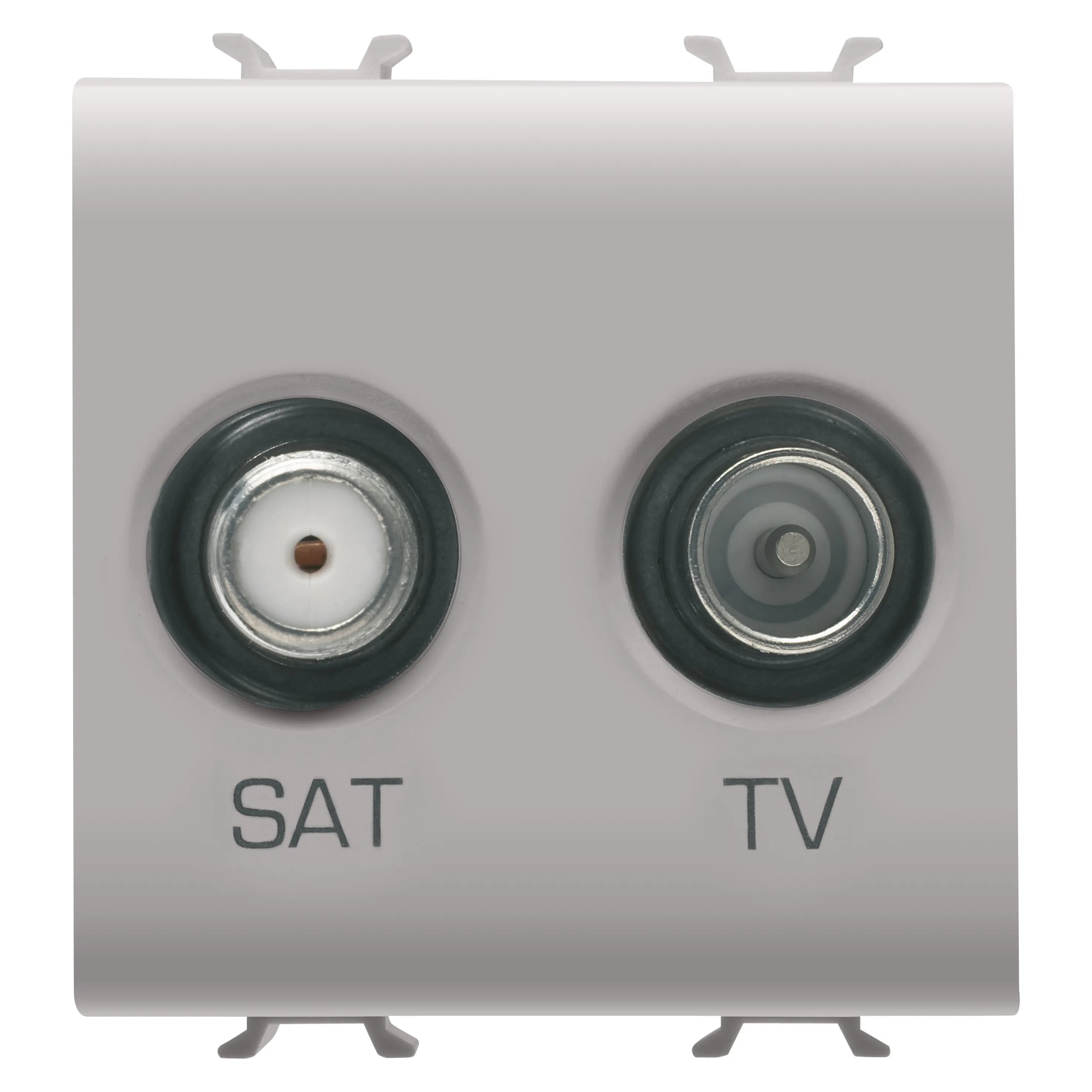 Priza, TV-SAT, Gewiss, Chorus, directa, 2, module, bej, satinat, natural, GW13383