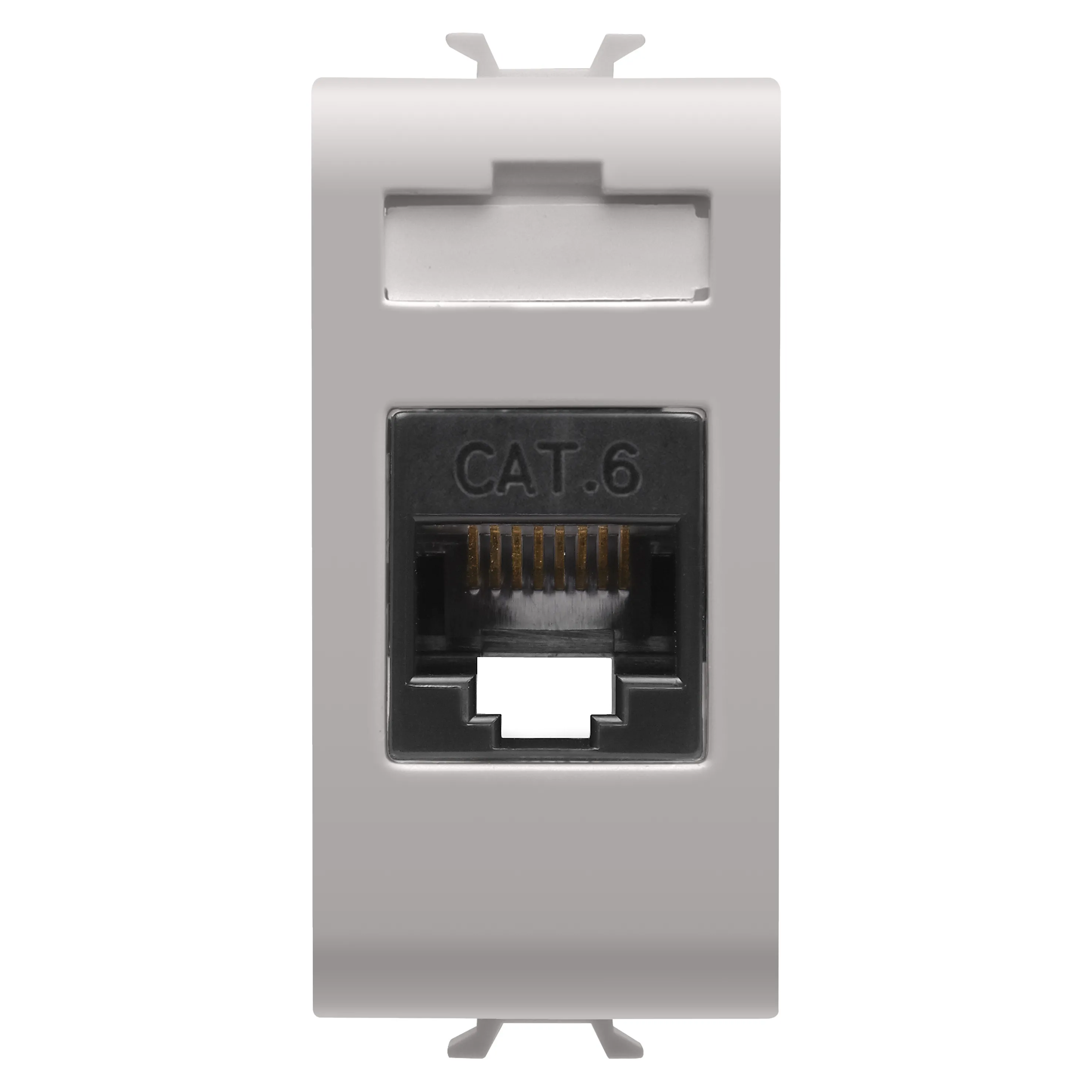 Priza, RJ45, Gewiss, Chorus, categoria, 6, UTP, 1, modul, bej, satinat, natural, GW13423 