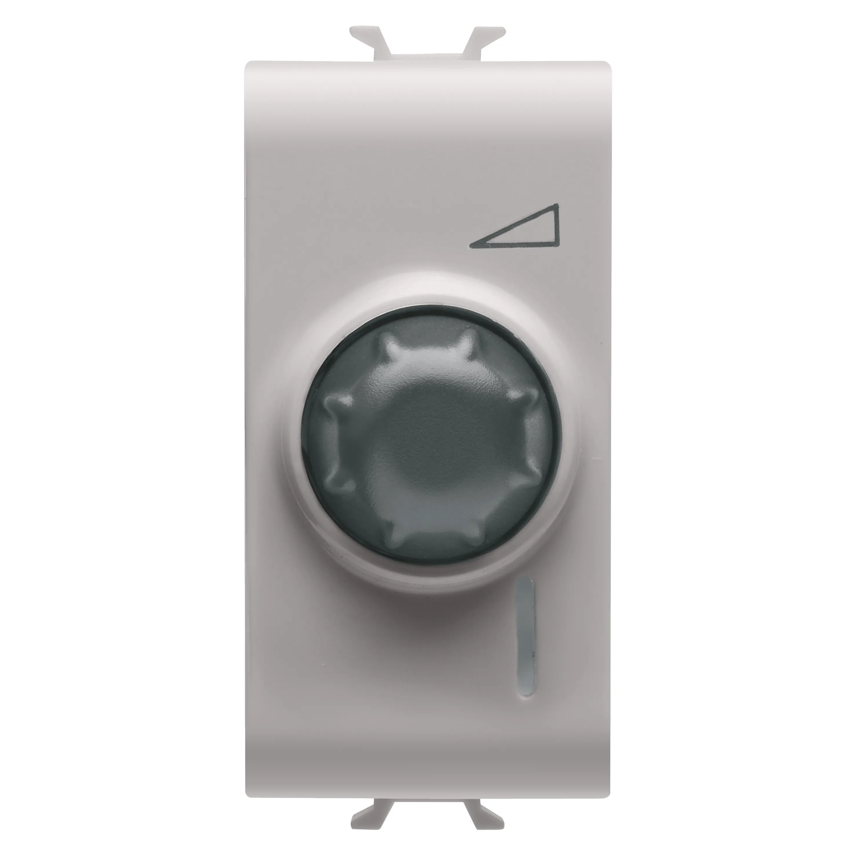 Regulator, electronic, Gewiss, Chorus, rotativ, 230V, c.a., 50/60Hz, rezistiv, 100-900W, /, inductiv, 40-300VA, 1, modul, bej, satinat, natural, GW13564