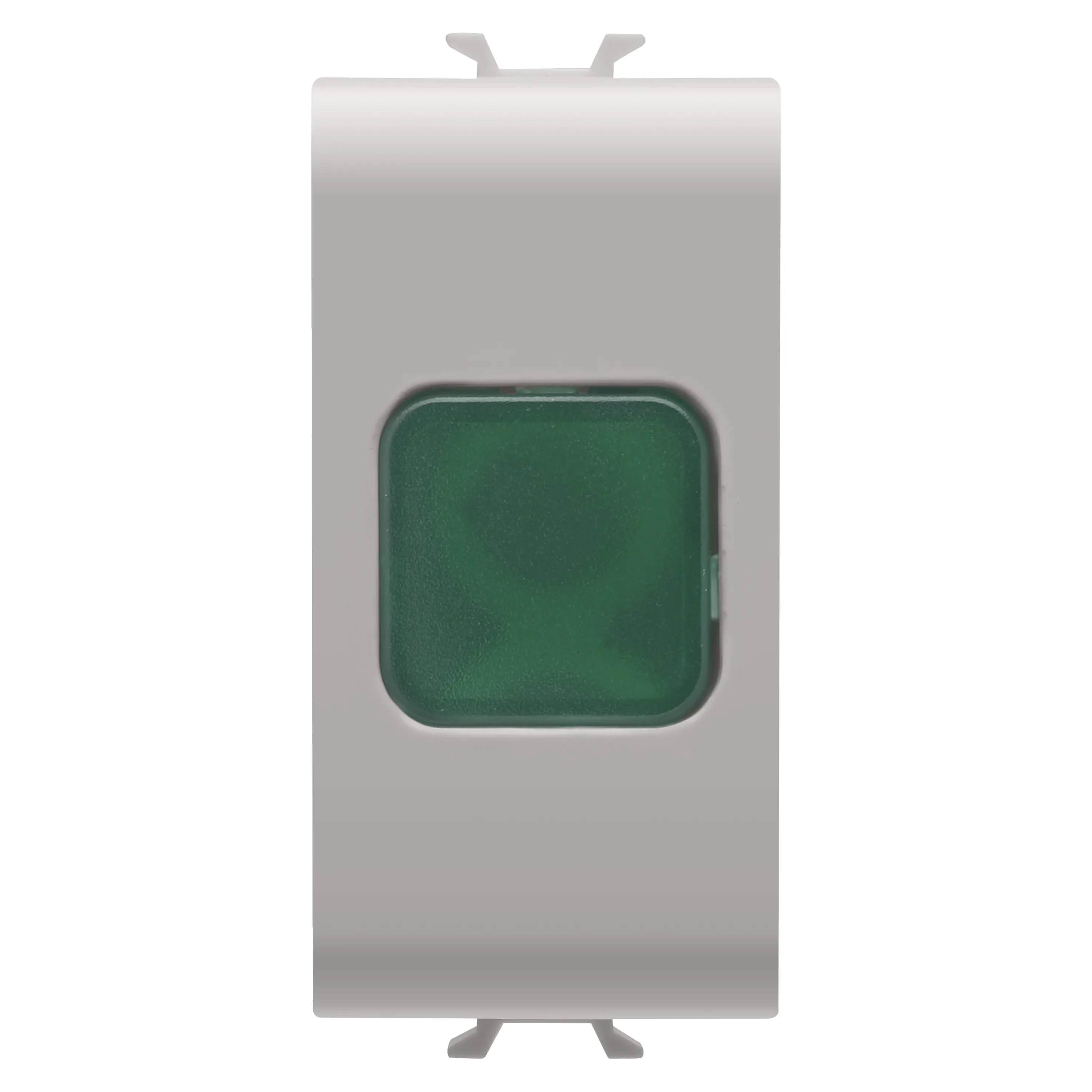 Lampa, indicatoare, simpla, verde, 1, modul, bej, satinat, natural, Gewiss, Chorus, GW13622