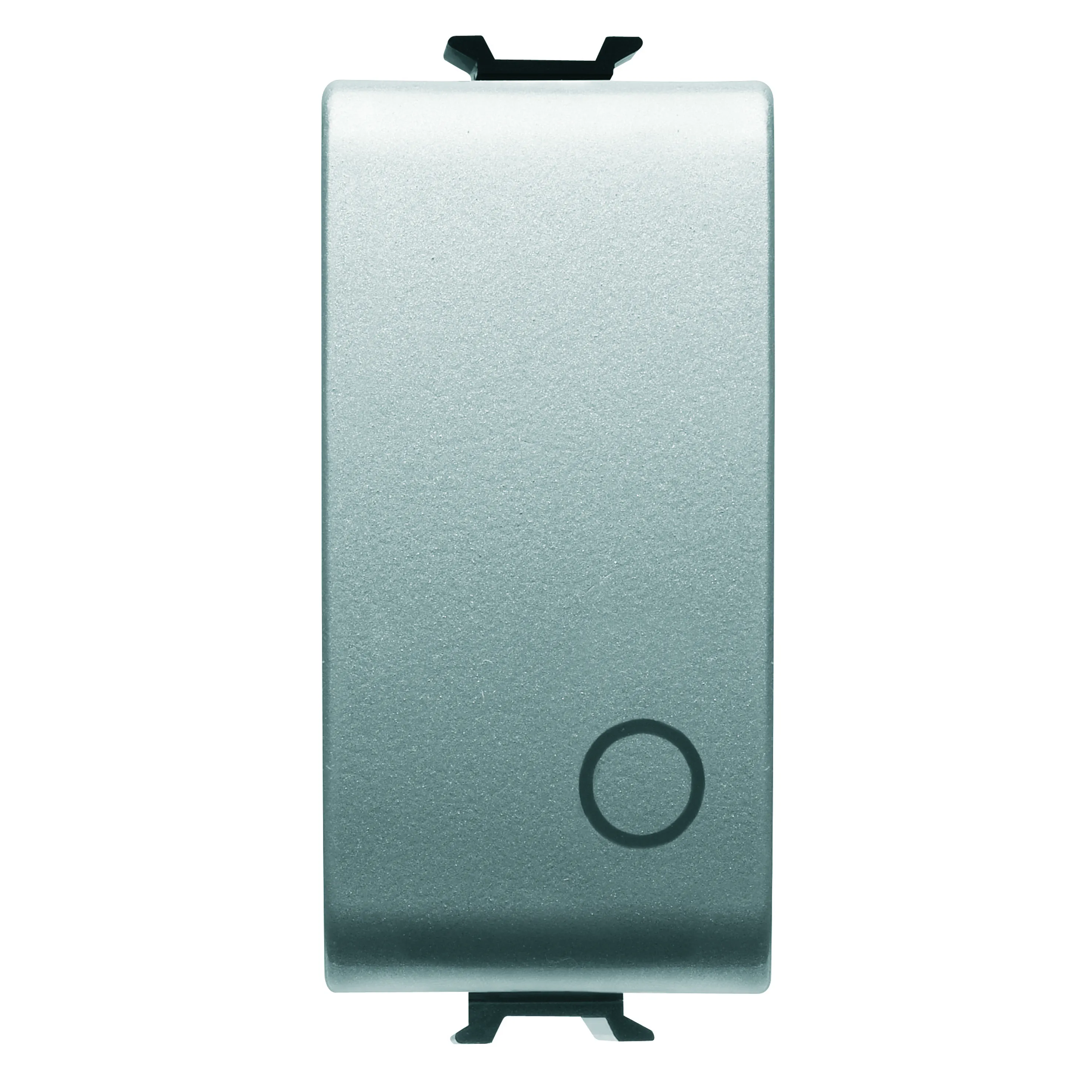 Buton 2P, 250V ca, NO 16A, neutru, simbol 0, 1 modul, titan, Gewiss Chorus, GW14134