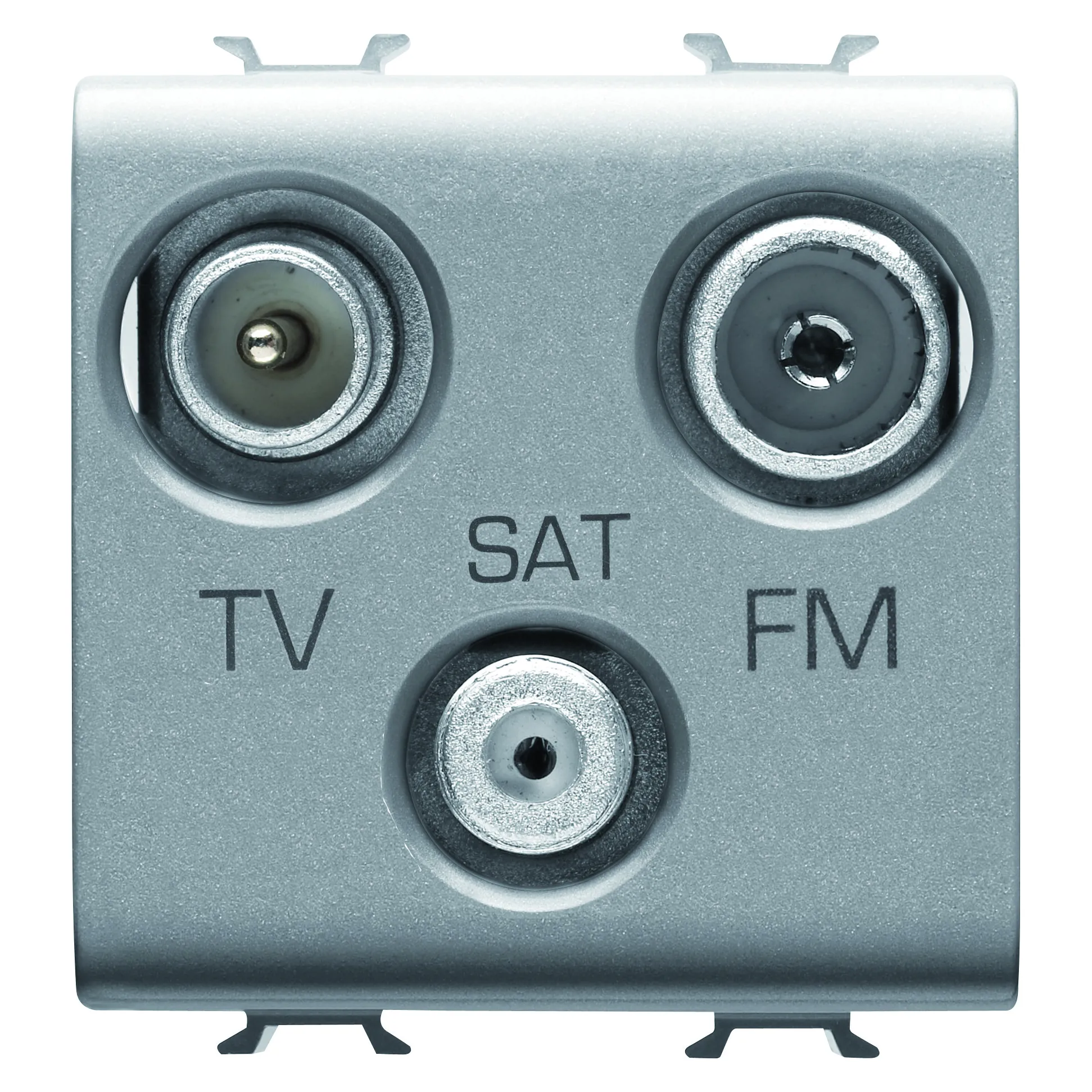 Priza, TV-FM-SAT, Gewiss, Chorus, directa, 2, module, titan, GW14382