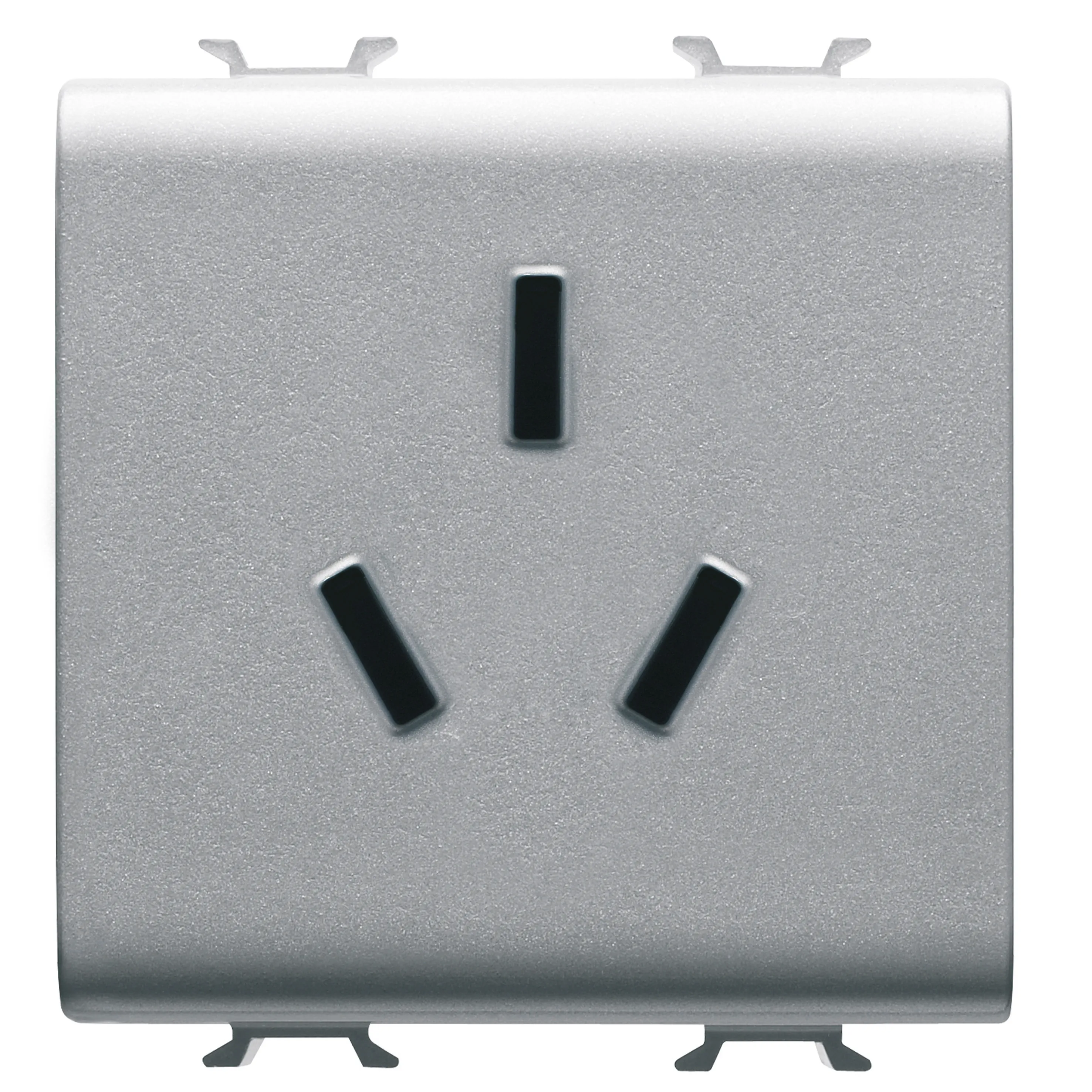 Priza, standard, Gewiss, Chorus, chineza, 250V, c.a., 2P+E, 10A, 2, module, titan, GW14391