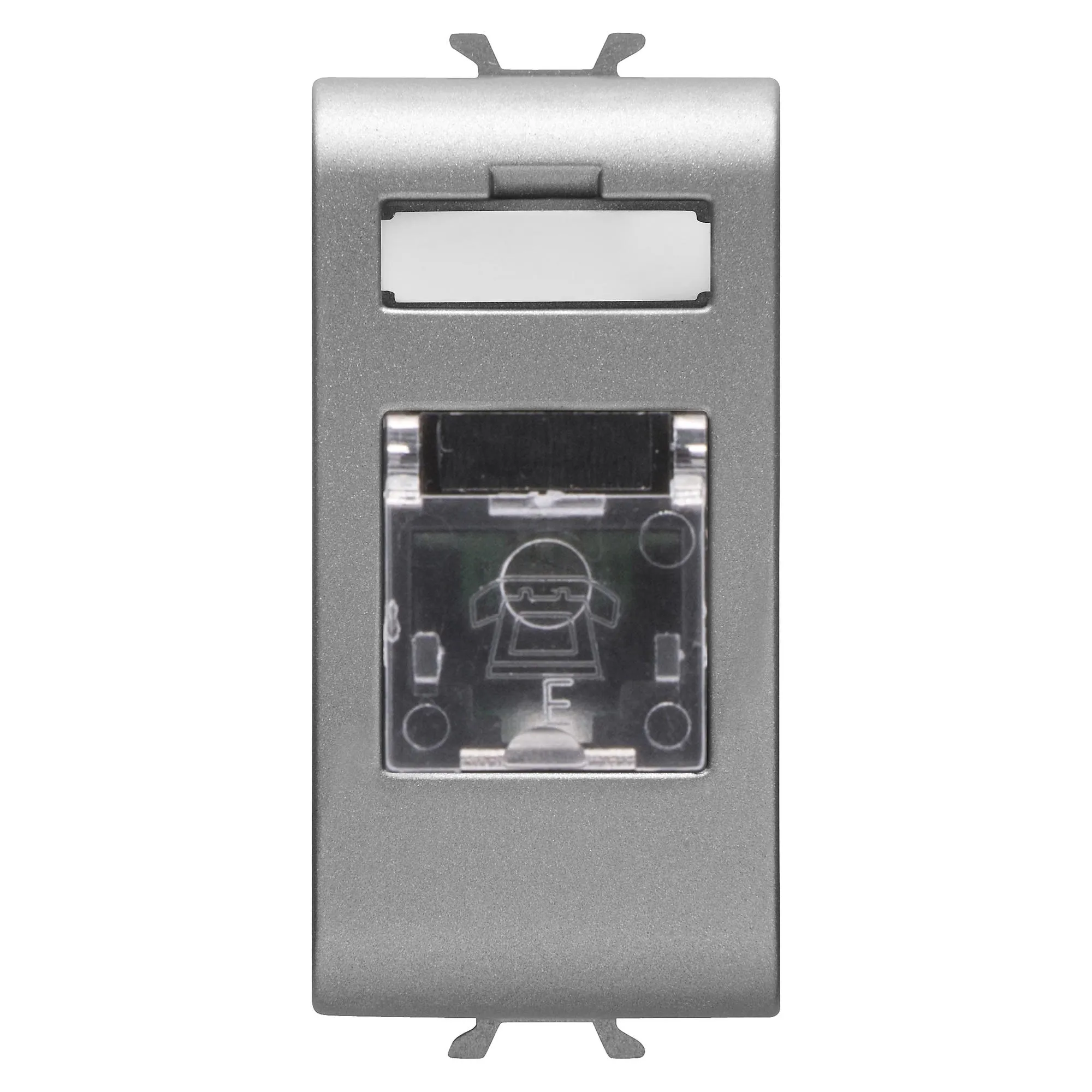 Priza, telefonica, standard, internationala, Gewiss, Chorus, RJ11, borne, cu, insurubare, 1, modul, titan, GW14401