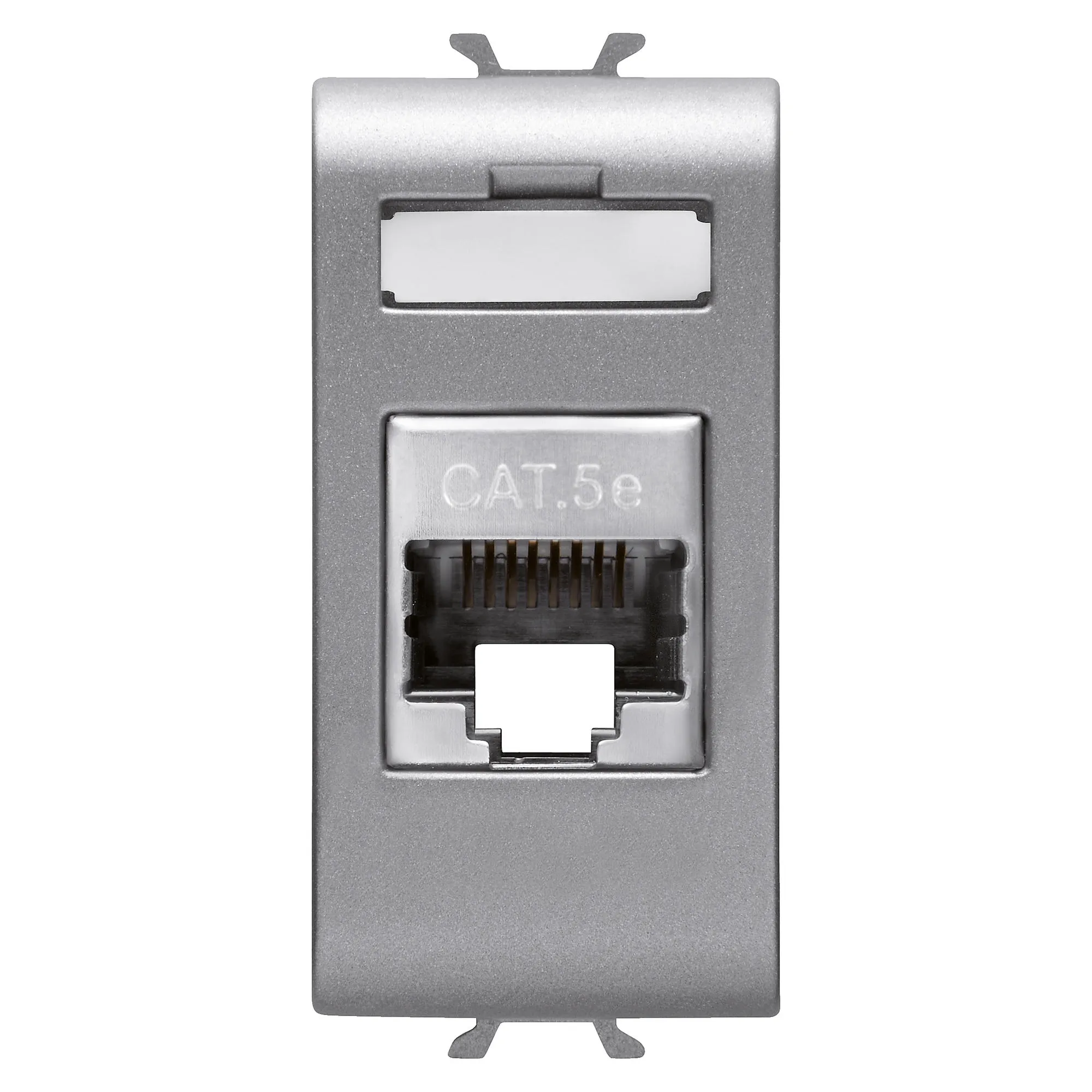 Priza, RJ45, Gewiss, Chorus, categoria, 5e, FTP, 1, modul, titan, GW14422