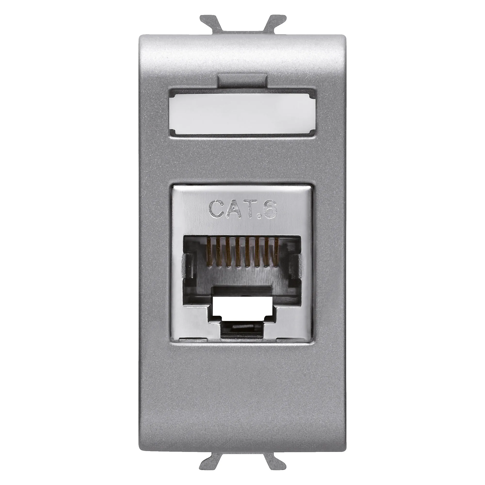 Priza, RJ45, Gewiss, Chorus, categoria, 6, FTP, 1, modul, titan, GW14424