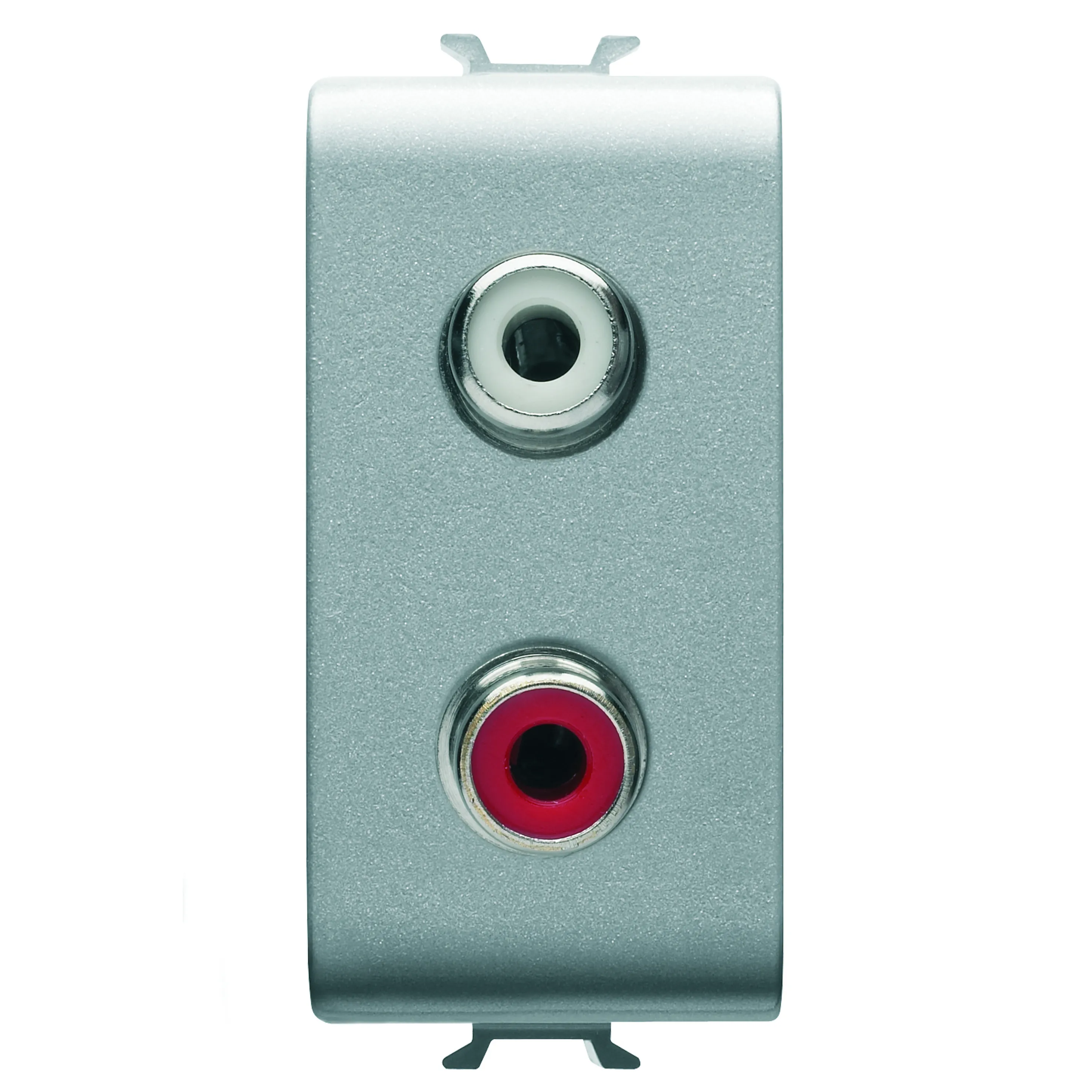 Priza, audio, si, video, Gewiss, Chorus, RCA, dublu, 1, modul, titan, GW14453