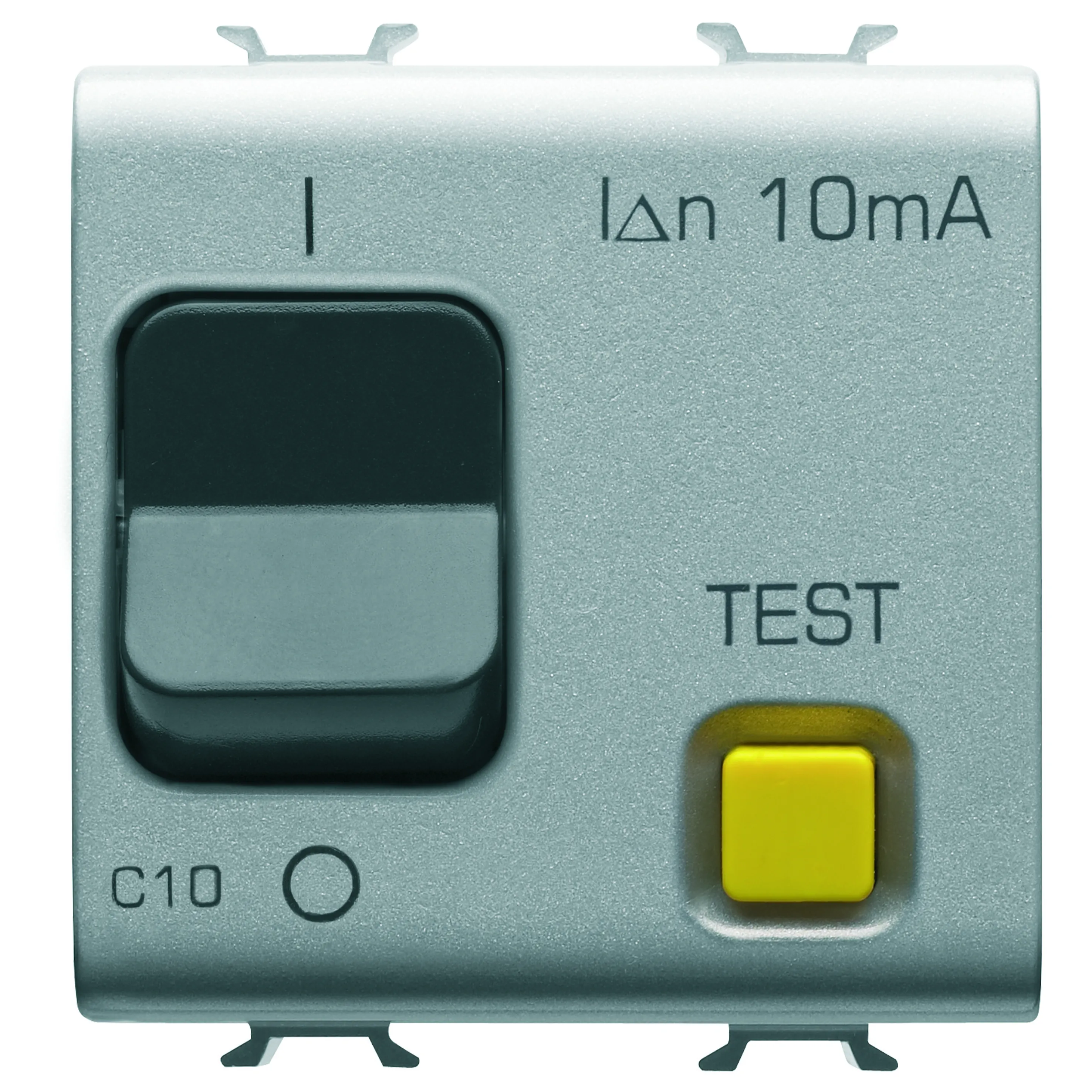 Intrerupator, de, curent, rezidual, cu, protectie, la, supracurent, caracteristica, C, clasa, A, 1P+N, 10A, 230V, c.a., 10mA, 2, module, titan, Gewiss, Chorus, GW14485