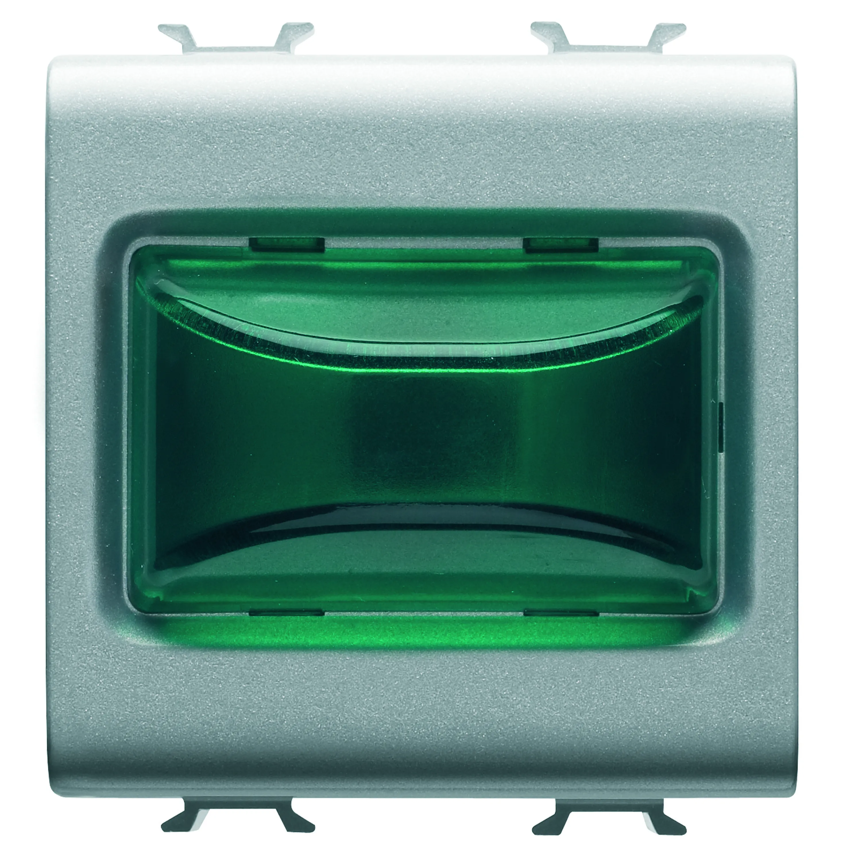 Lampa, indicatoare, proeminenta, 12V, c.a./c.c., /, 230V, c.a., 50/60, Hz, verde, 2, module, titan, Gewiss, Chorus, GW14632