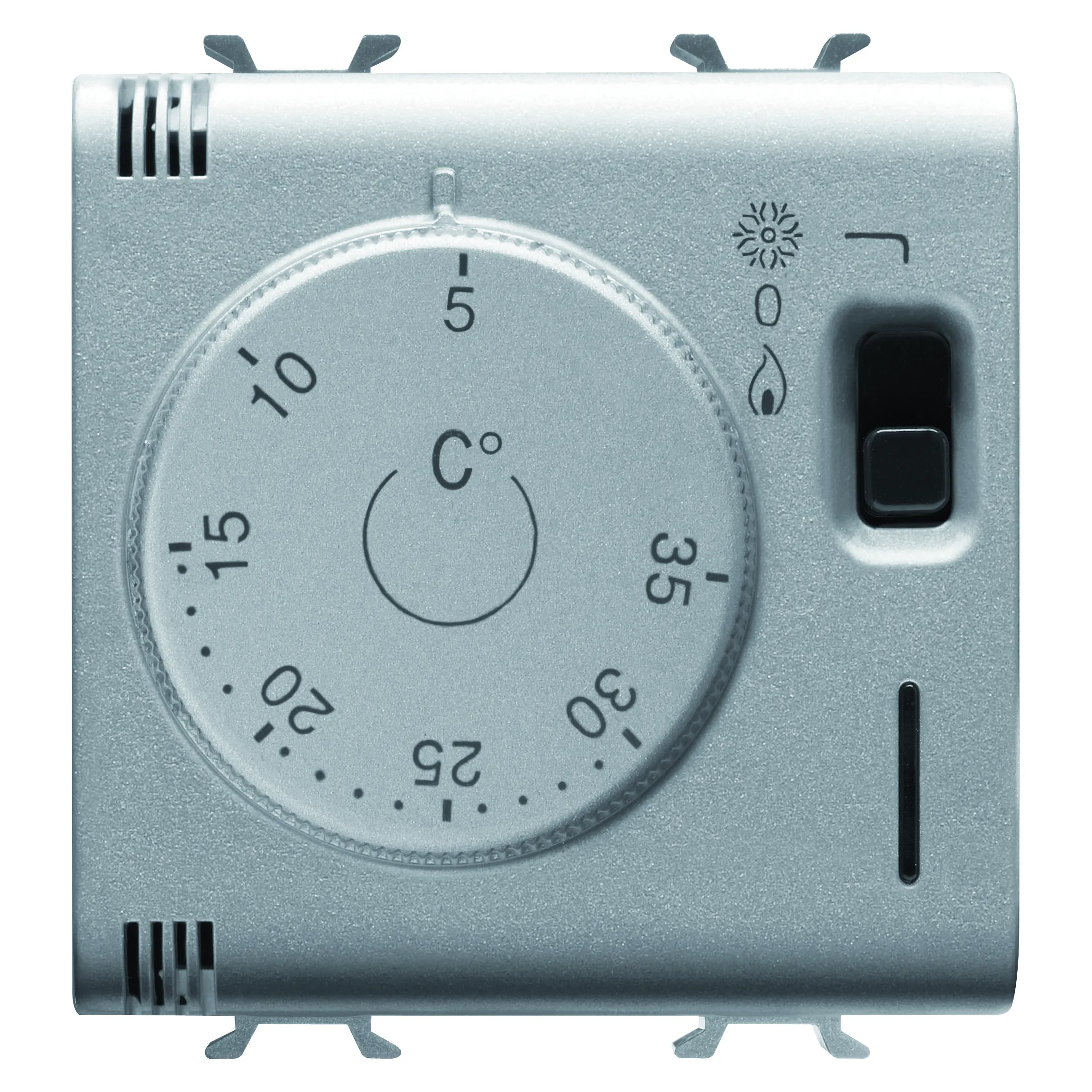 Termostat, 230V, c.a., 50/60Hz, 2, module, titan, Gewiss, Chorus, GW14705