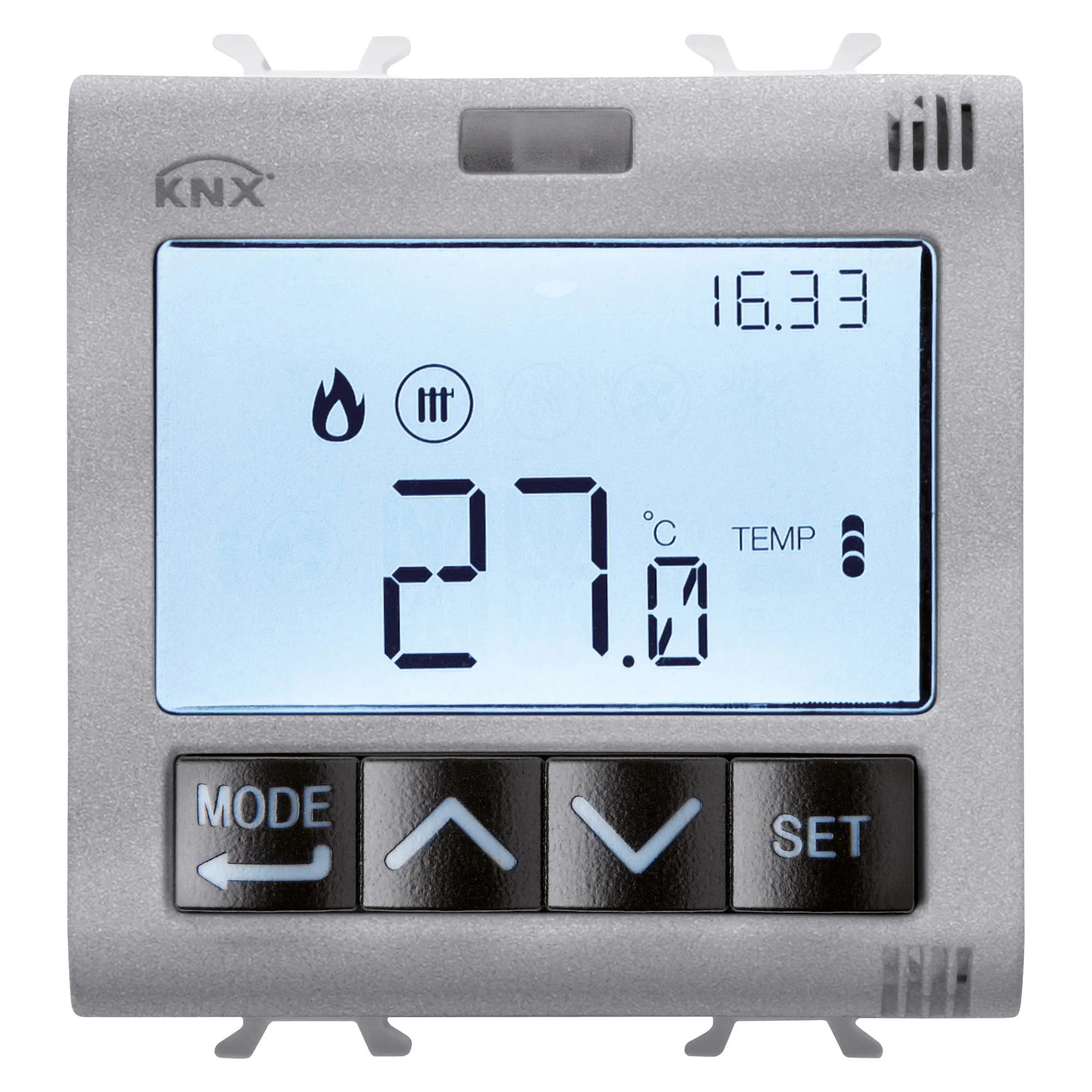 Termostat, cu, management, umiditate, KNX, 2, module, titan, Gewiss, Chorus, GW14795H