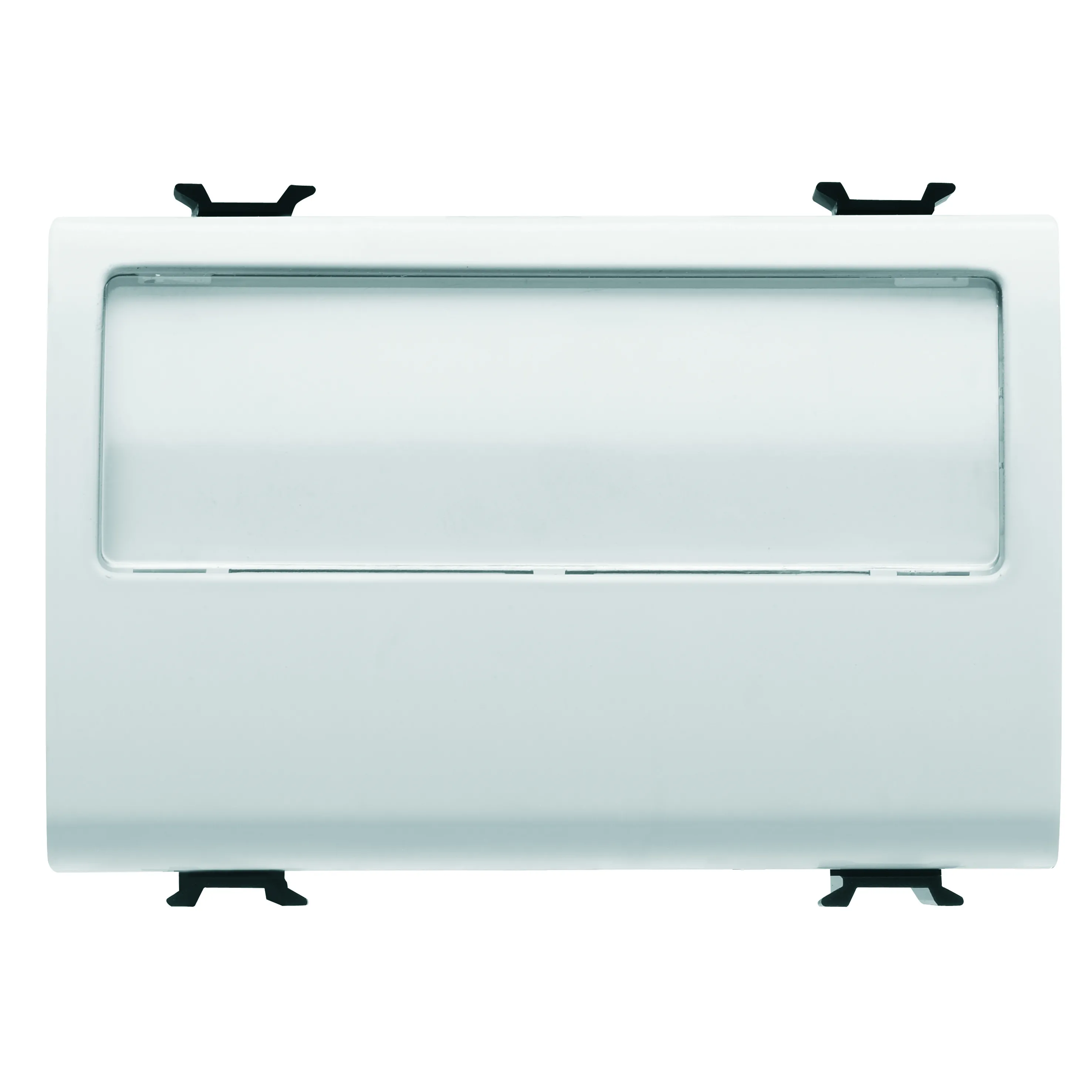 Buton, cu, revenire, cu, placuta, identificare, iluminabila, 250V, NO, 10A, 3, module, alb, satinat, Gewiss, Chorus, GW15192