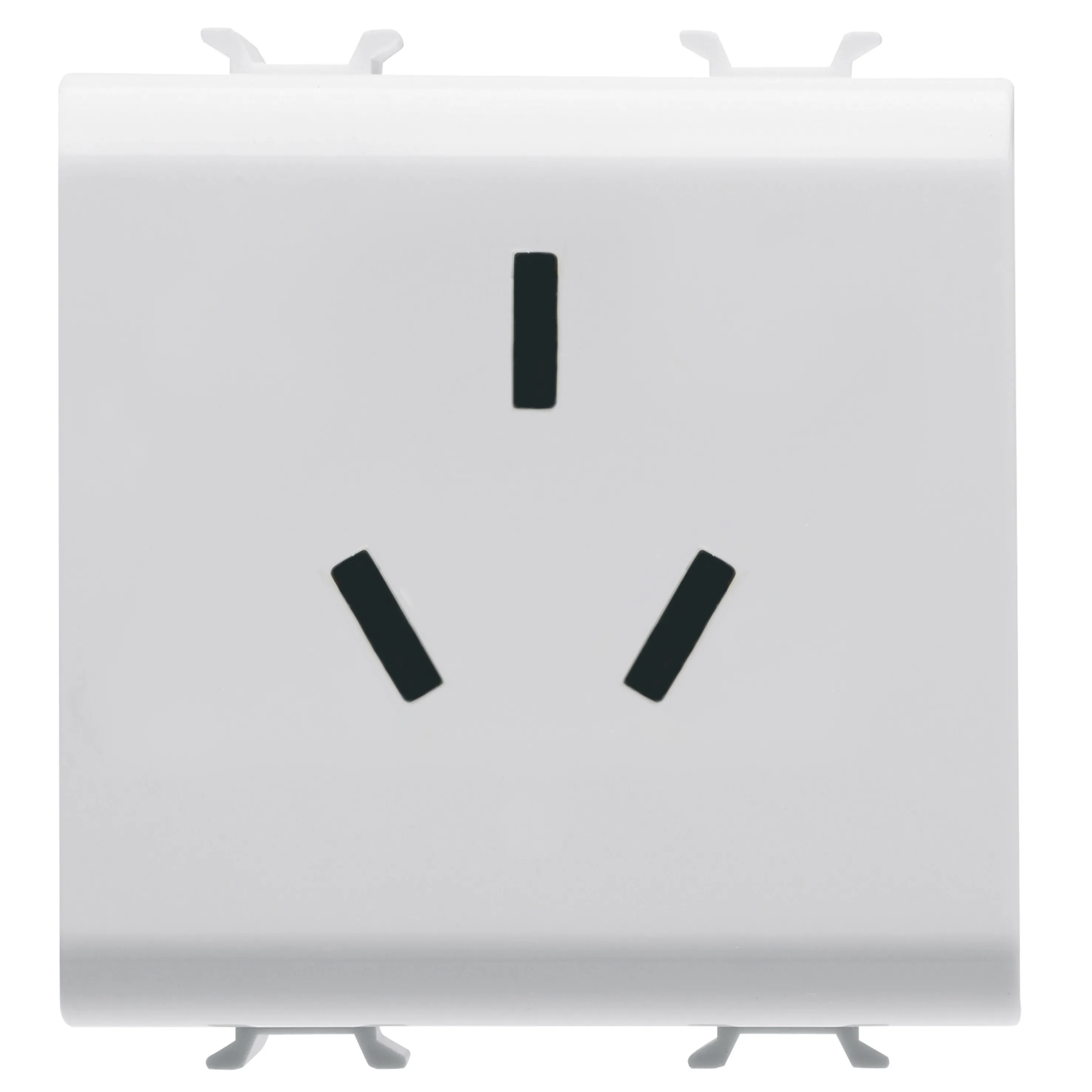 Priza, standard, Gewiss, Chorus, chineza, 250V, c.a., 2P+E, 10A, 2, module, alb, satinat, GW15391