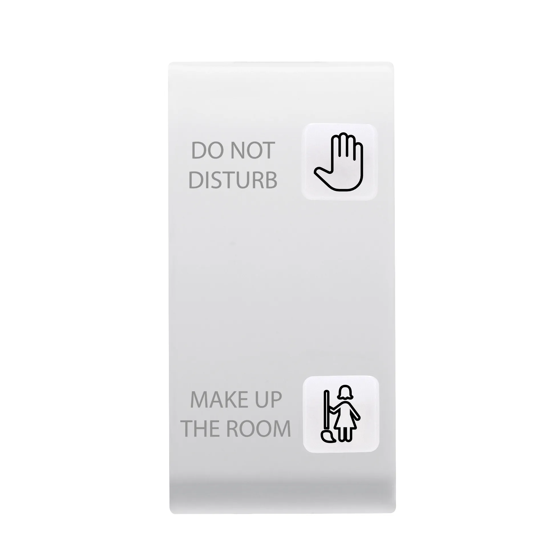 Buton, cu, revenire, inlocuibil, pentru, panoul, cu, butoane, solutie, hoteliera, 2, lentile, DND+MUR, 1, modul, alb, satinat, Gewiss, Chorus, GW15559