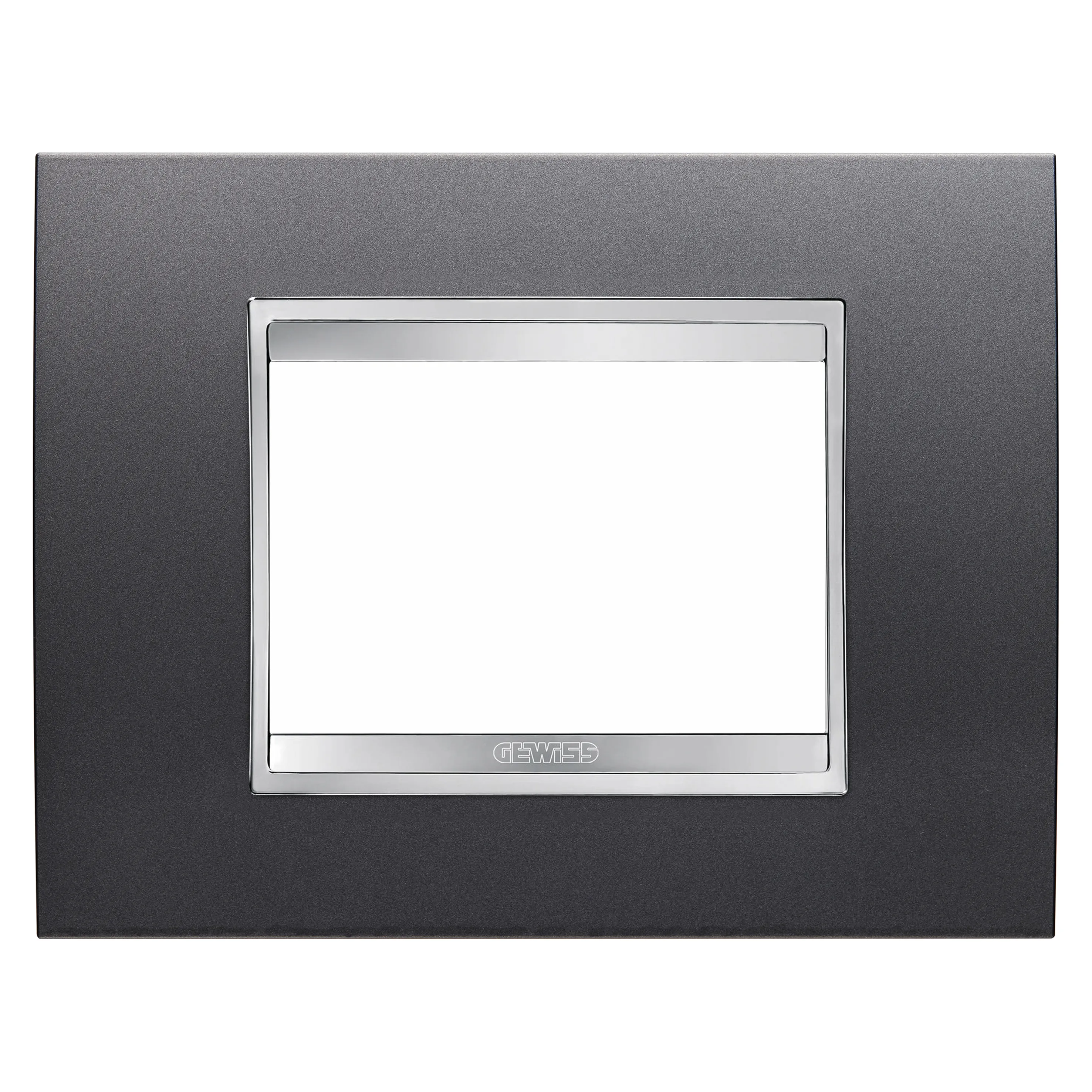 Placa, Lux, Gewiss, Chorus, in, tehnopolimer, vopsit, 3, module, ardezie, GW16203VA