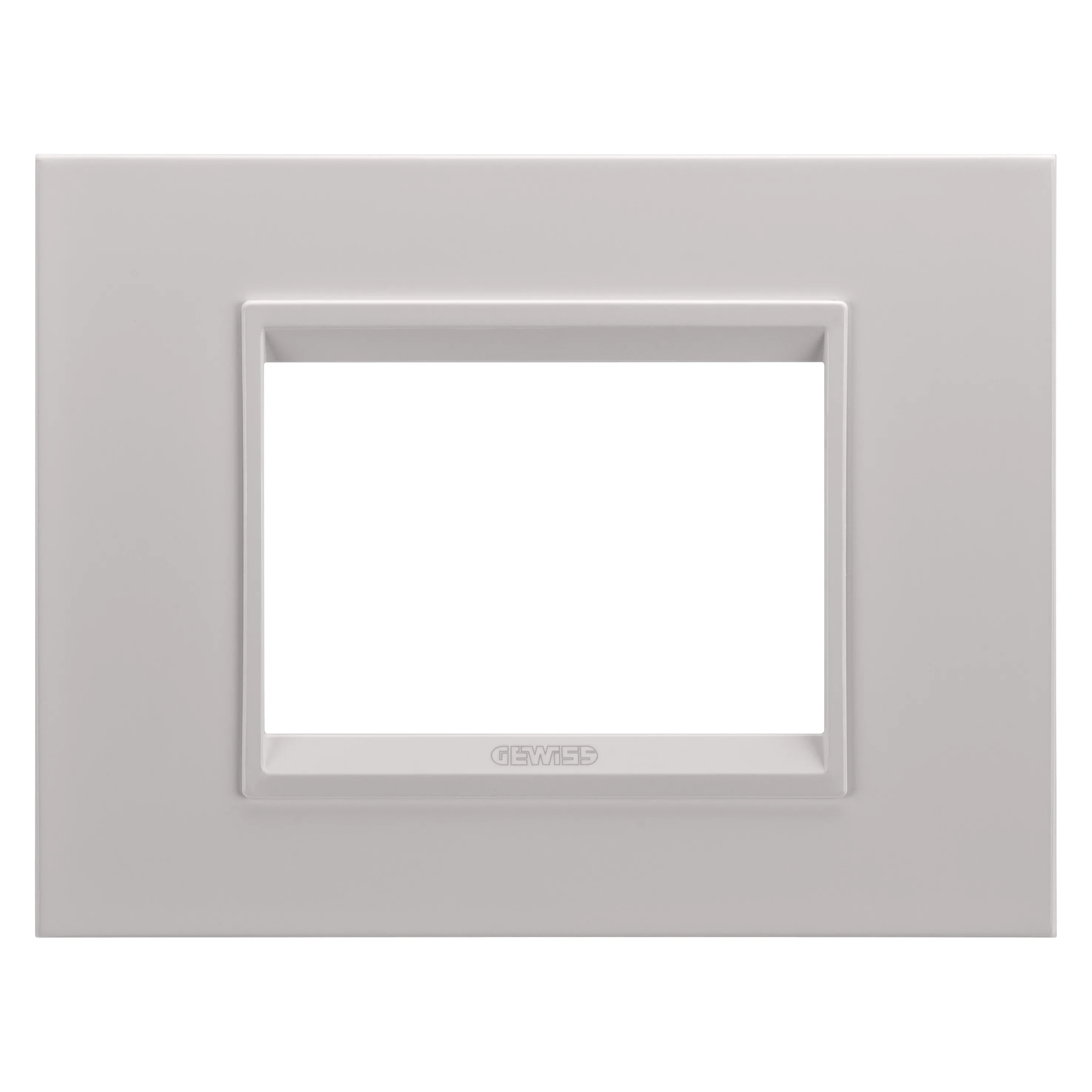 Placa, de, lux, in, metal, 3, module, alb, monocrom, bej, natural, Gewiss, Chorus, GW16203XL