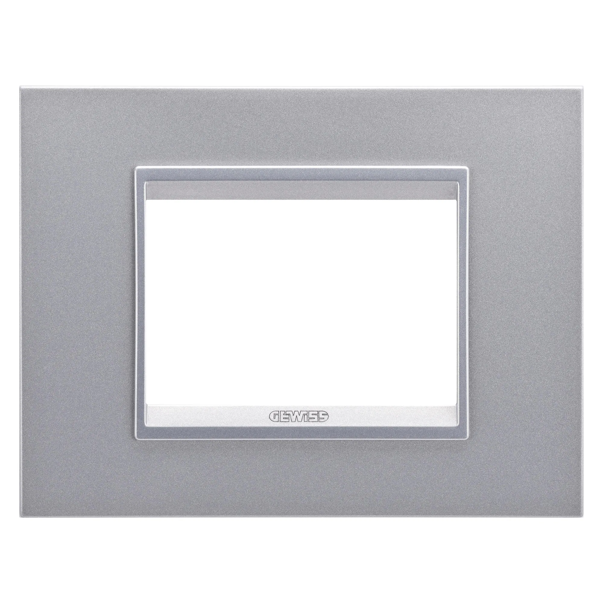 Placa, Lux, Gewiss, Chorus, in, technopolymer, 3, module, titan, monocrom, GW16203YT