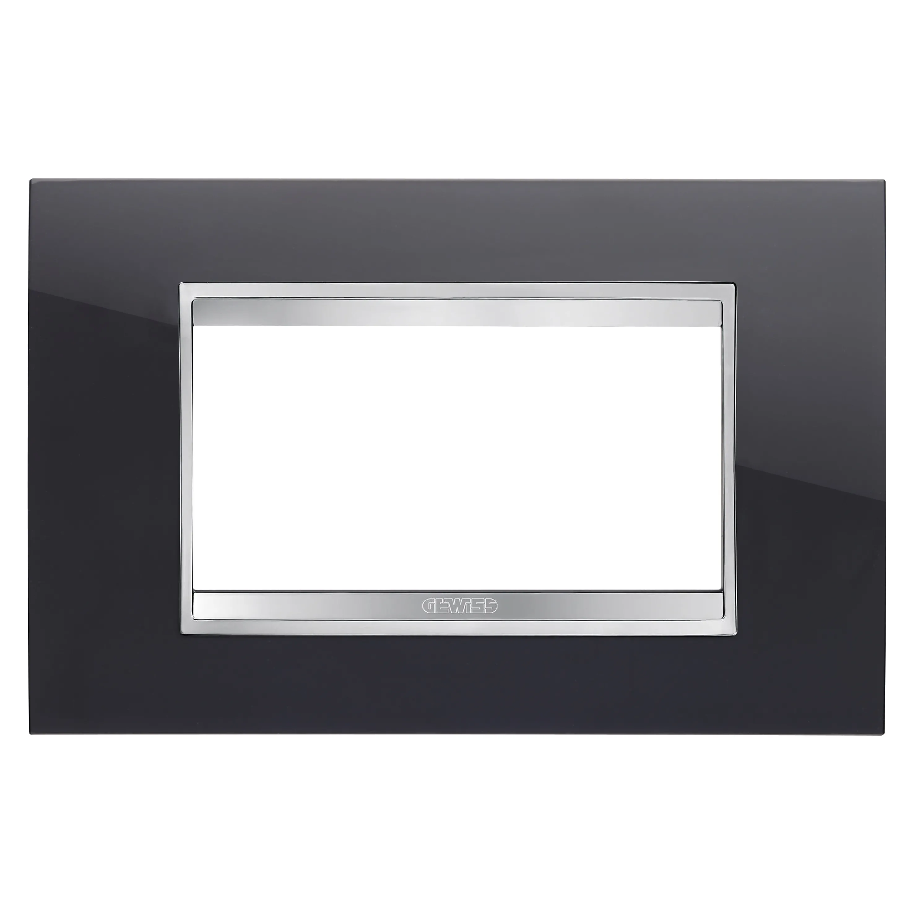 Rama, decorativa, LUX, 4, module, negru, Gewiss, Chorus, GW16204TN