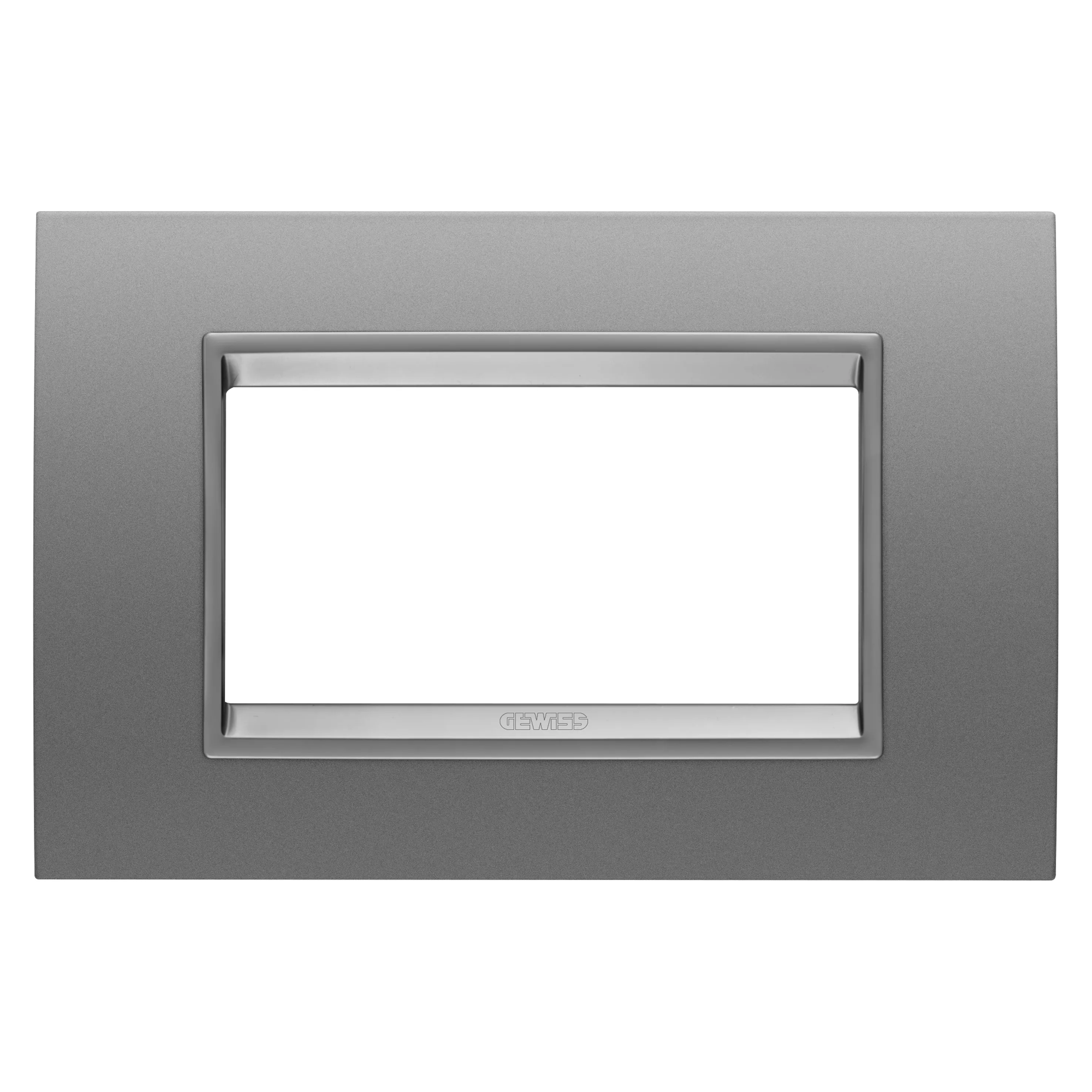 Placa, Lux, Gewiss, Chorus, in, metal, 4, module, aluminiu, monocrom, GW16204XA