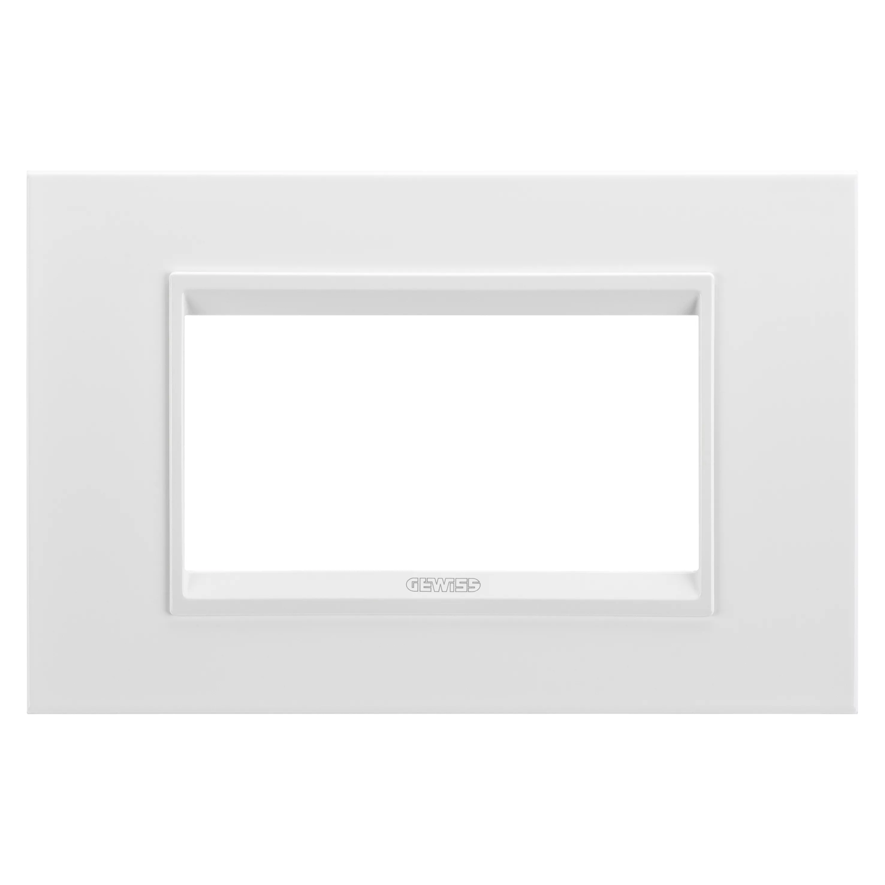Placa, de, lux, in, technopolymer, 4, module, alb, monocrom, Gewiss, Chorus, GW16204YB