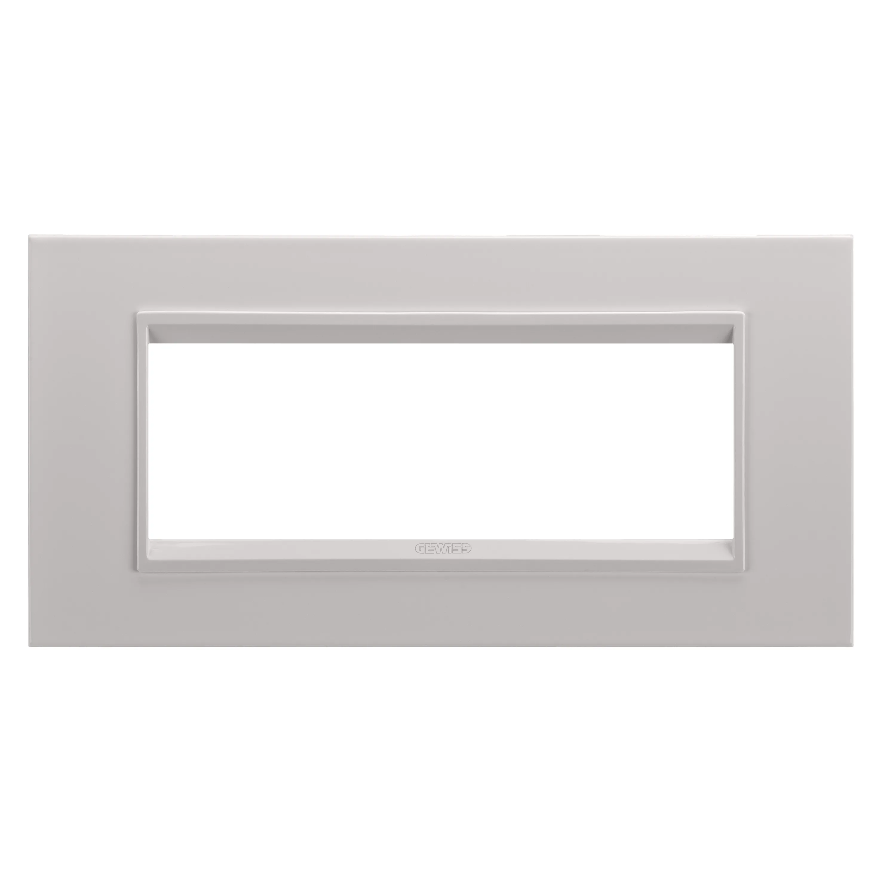 Placa, de, lux, in, metal, 6, module, alb, monocrom, bej, natural, Gewiss, Chorus, GW16206XL