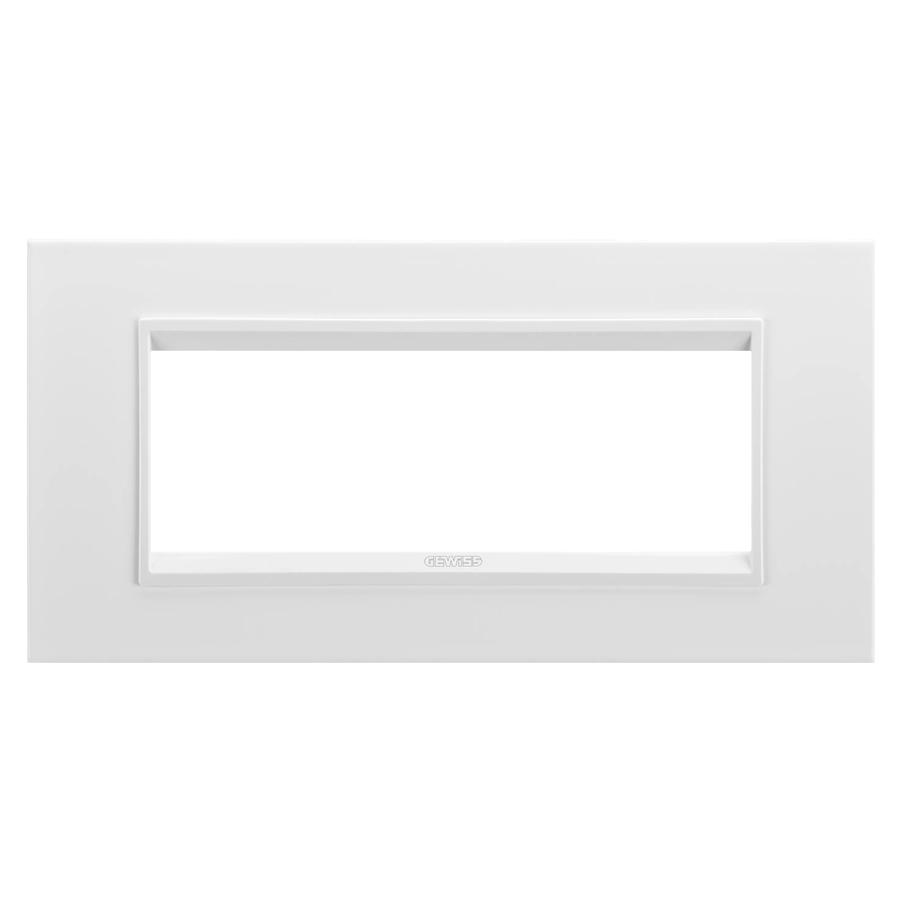 Placa, Lux, Gewiss, Chorus, in, metal, 6, module, alb, satinat, monocrom, GW16206XW