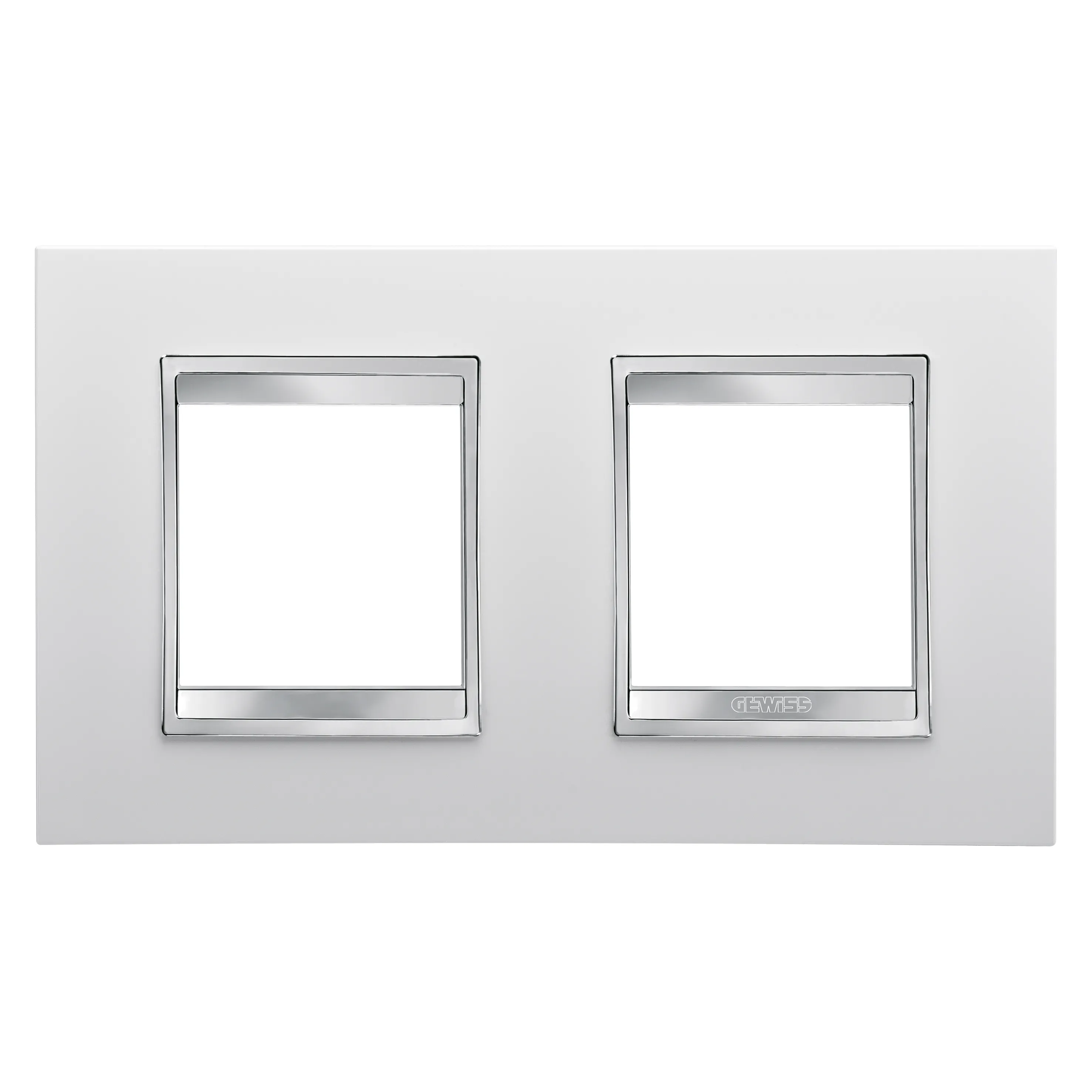Rama, decorativa, LUX, 2+2, orizontal, module, alb, Gewiss, Chorus, GW16223TB