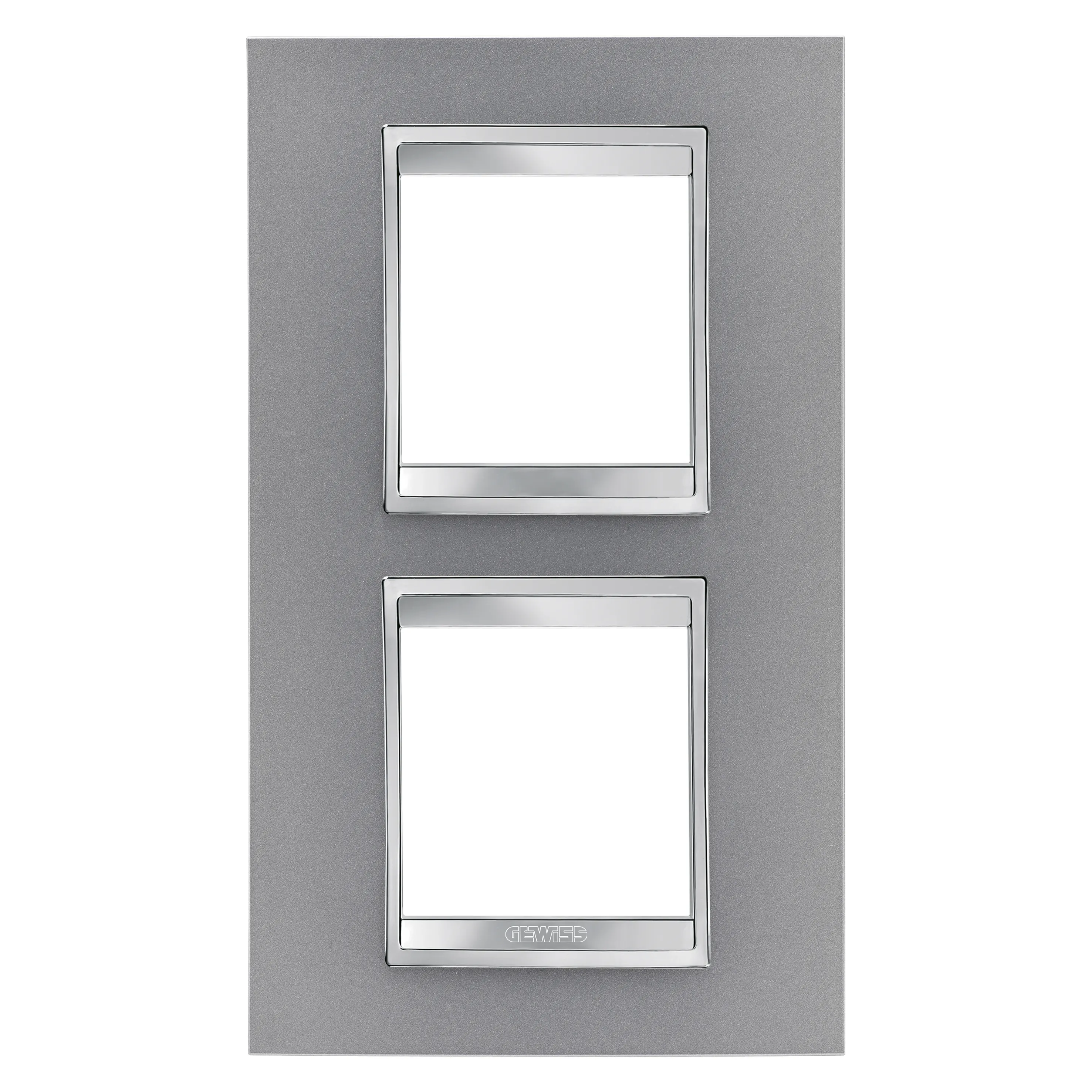 Placa, internationala, Lux, Gewiss, Chorus, in, tehnopolimer, vopsit, 2+2, module, verticale, titan, GW16224VT
