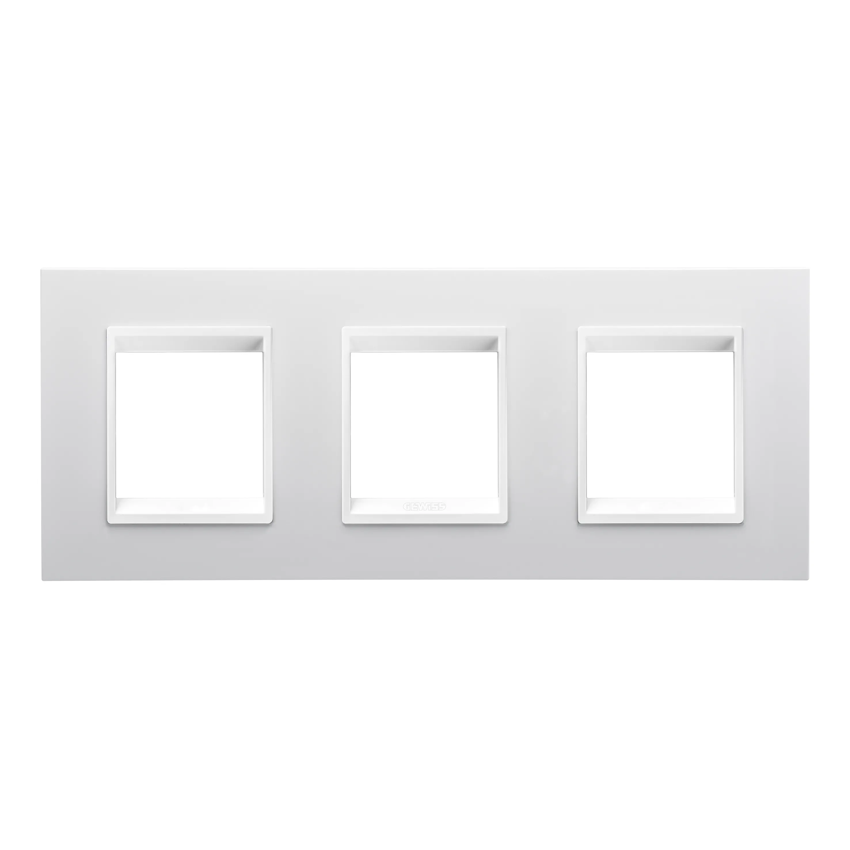Placa, internationala, Lux, Gewiss, Chorus, in, technopolymer, 2+2+2, module, orizontale, alb, monocrom, GW16226YB