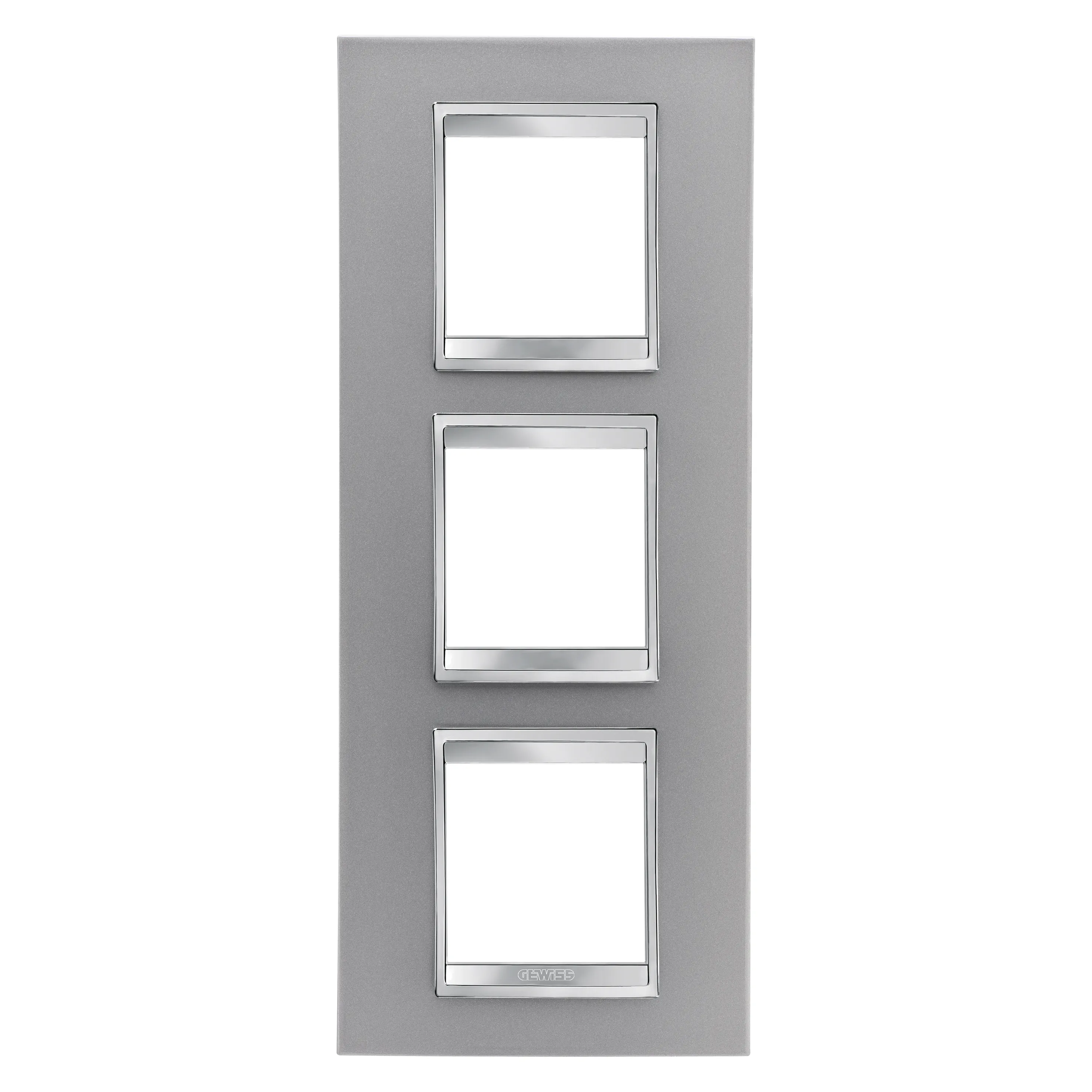Placa, internationala, Lux, Gewiss, Chorus, in, tehnopolimer, vopsit, 2+2+2, module, verticale, titan, GW16227VT