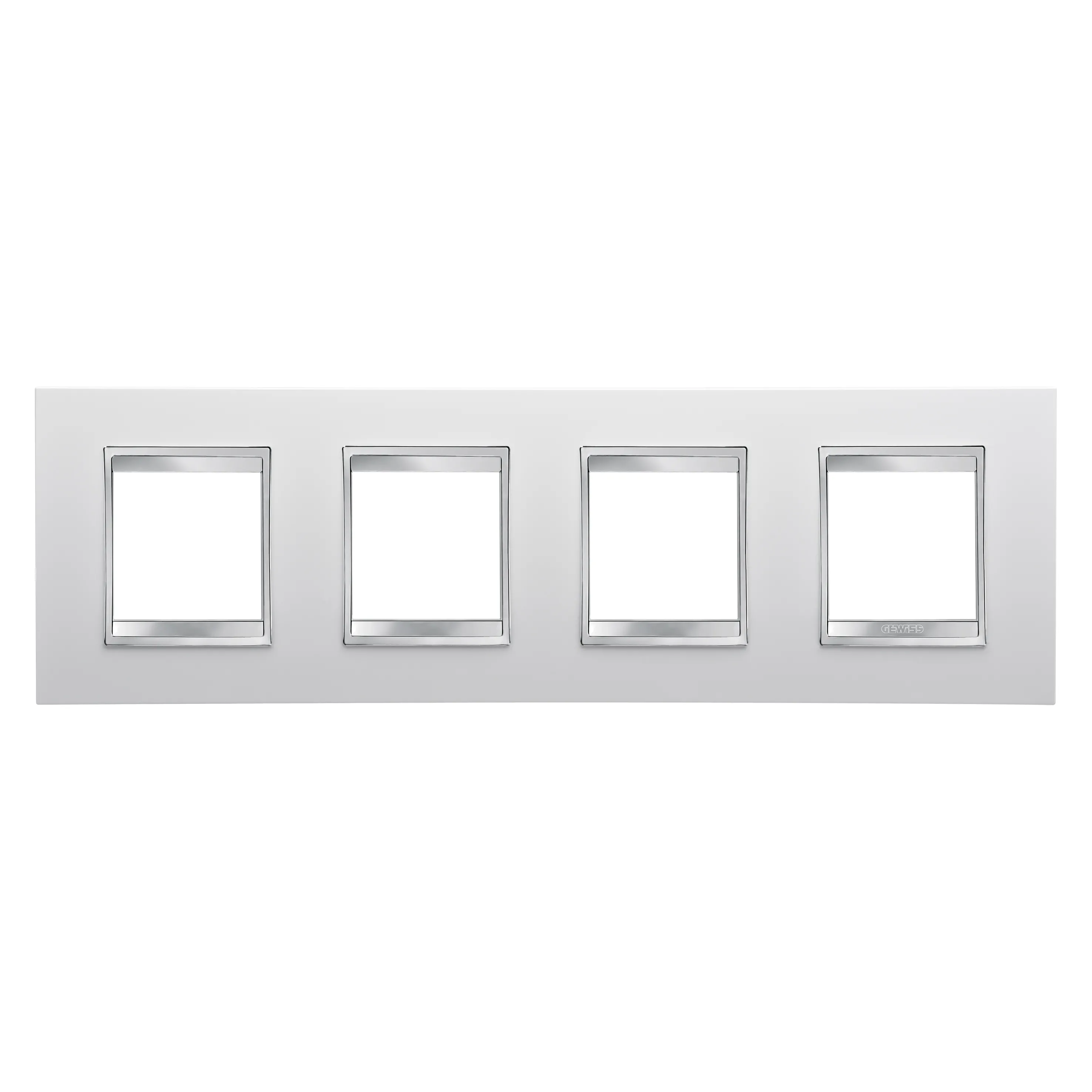 Rama, decorativa, LUX, 2+2+2+2, orizontal, module, alb, Gewiss, Chorus, GW16228TB