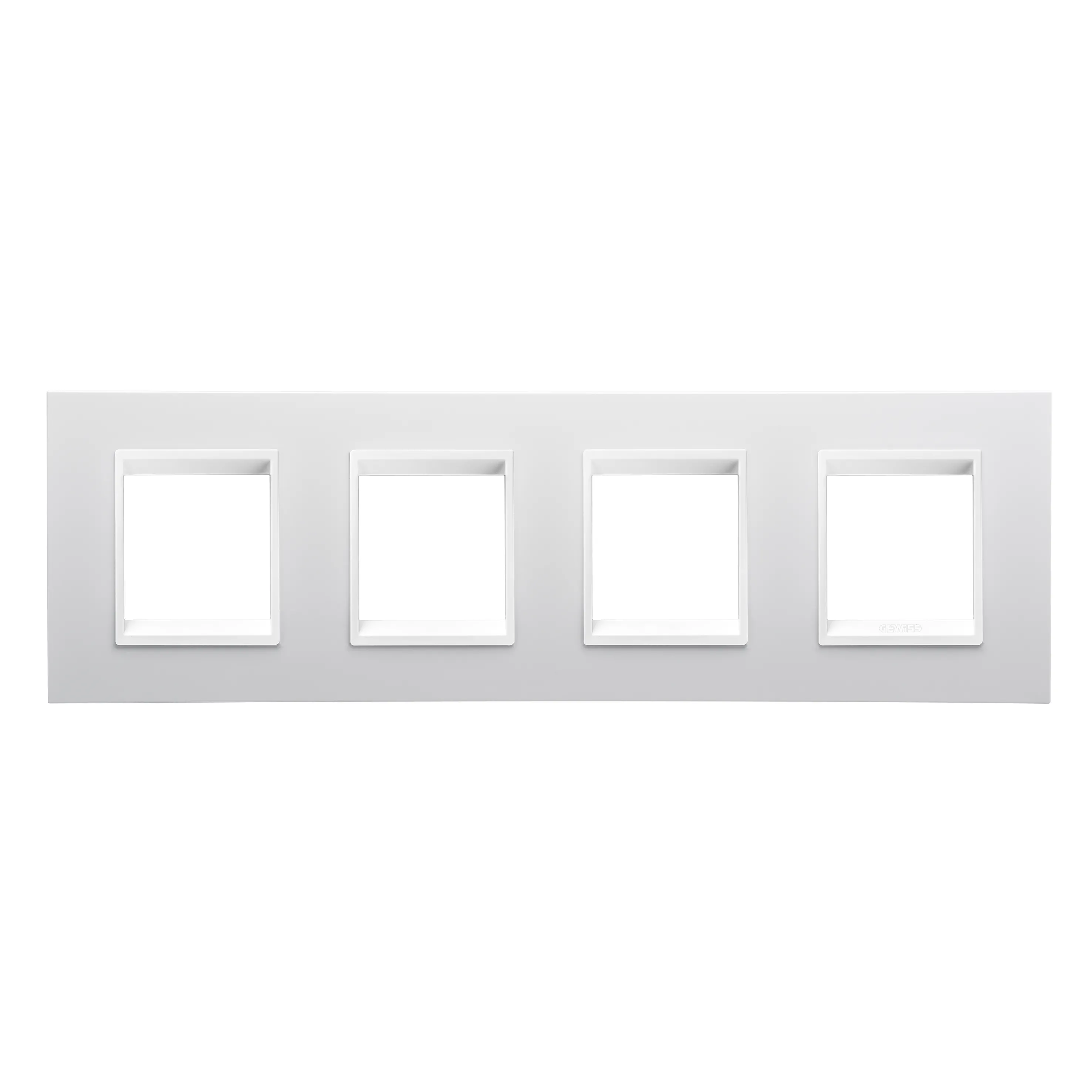 Placa, internationala, Lux, Gewiss, Chorus, in, technopolymer, 2+2+2+2, module, orizontal, alb, monocrom, GW16228YB