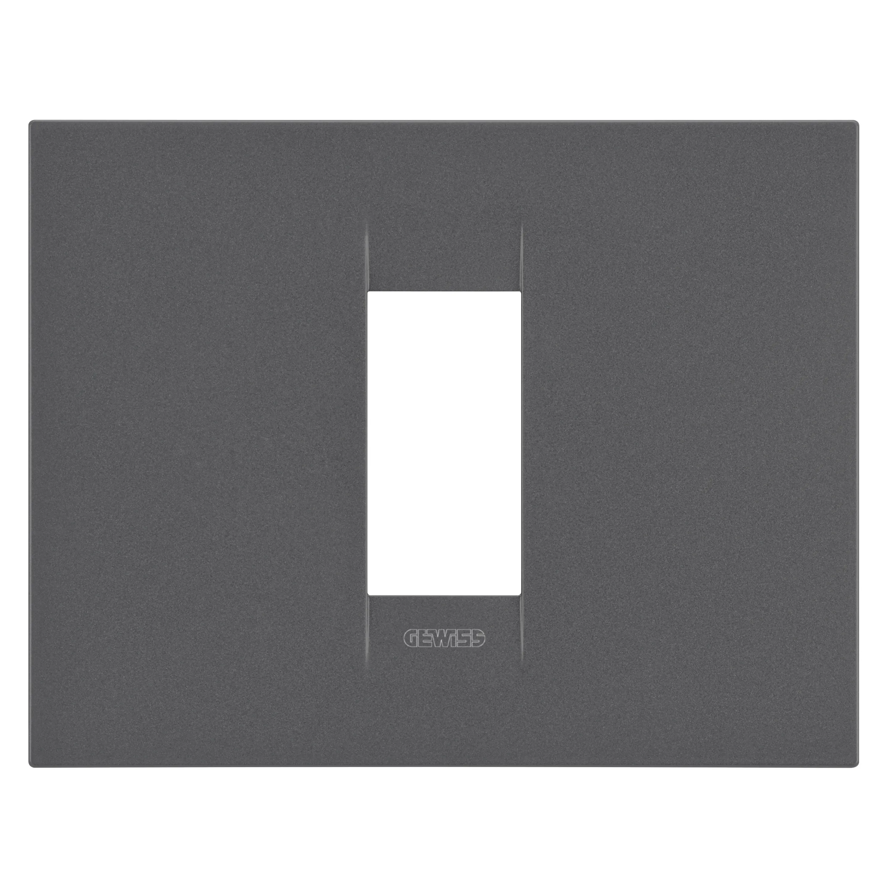 Placa, Geo, in, tehnopolimer, vopsit, 1, modul, negru, satinat, Gewiss, Chorus, GW16401VN