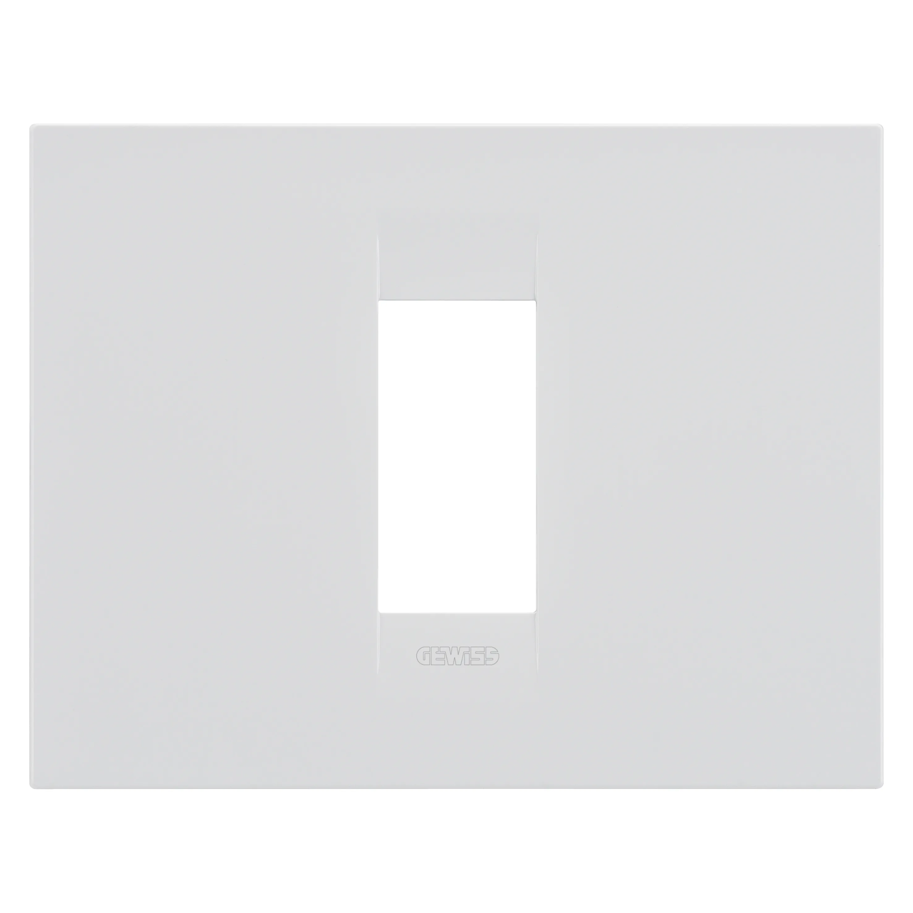 Placa, Geo, in, tehnopolimer, vopsit, 1, modul, alb, satinat, Gewiss, Chorus, GW16401VW