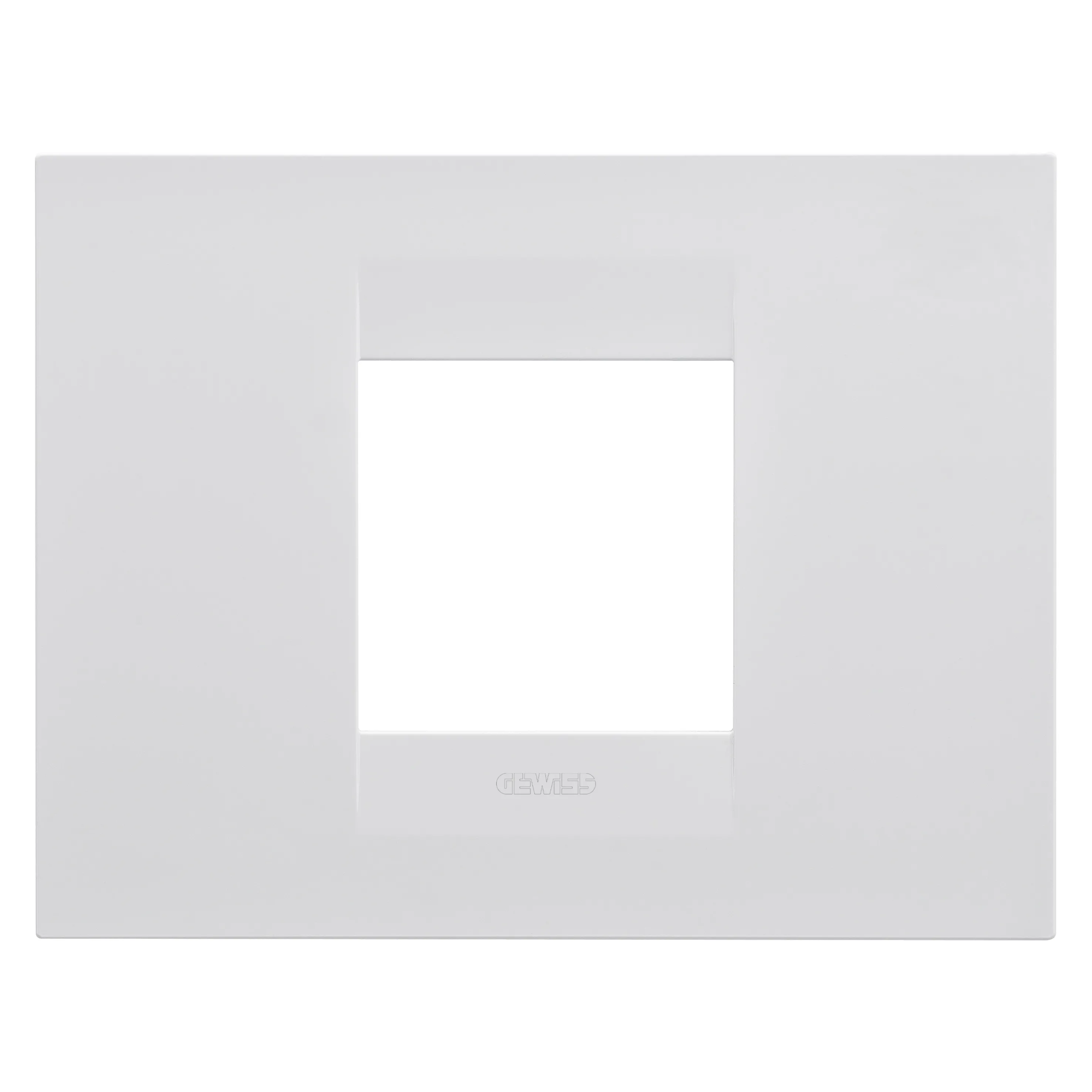 Placa, Geo, in, tehnopolimer, vopsit, 2, module, alb, satinat, Gewiss, Chorus, GW16402VW