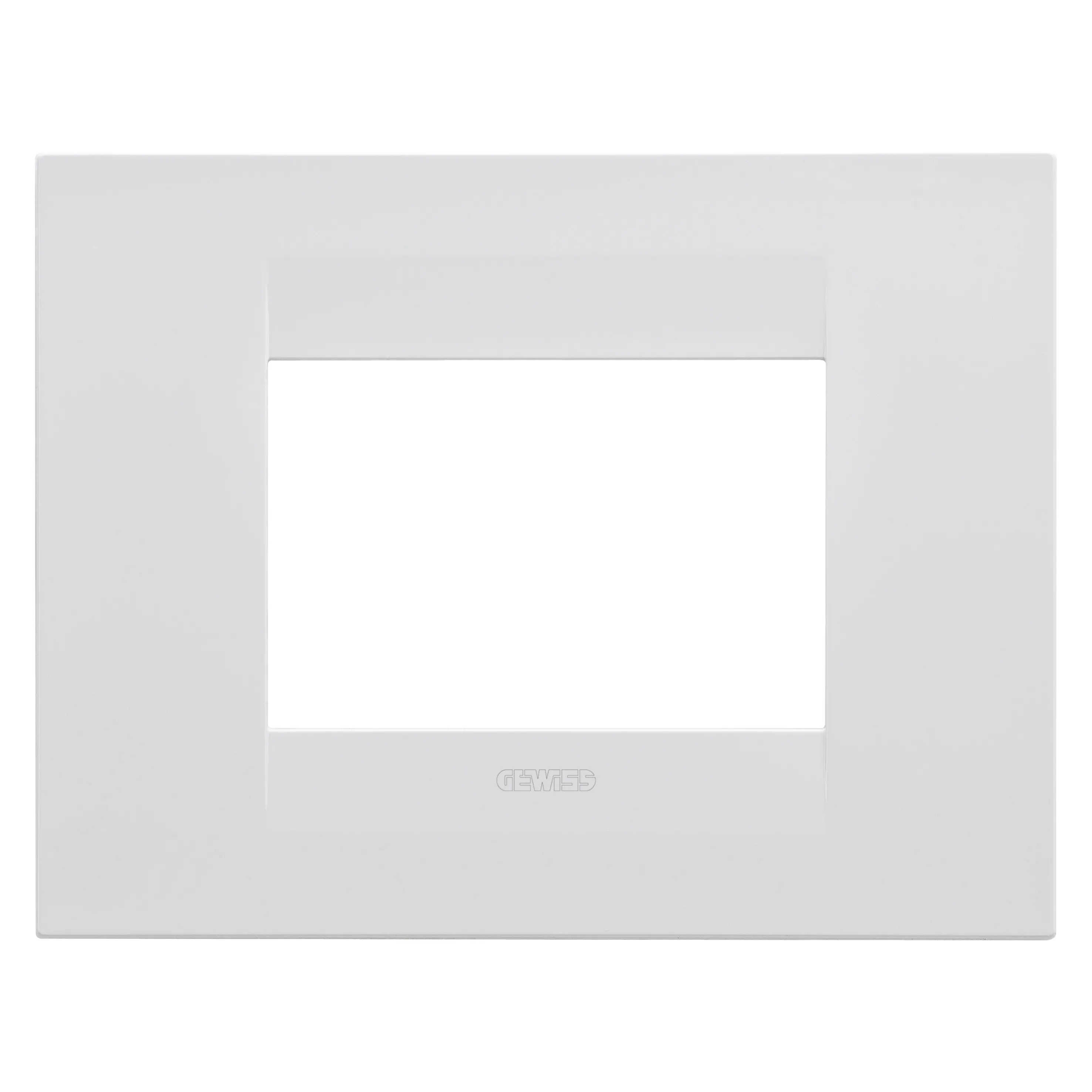 Placa, Geo, in, tehnopolimer, vopsit, 3, module, alb, satinat, Gewiss, Chorus, GW16403VW