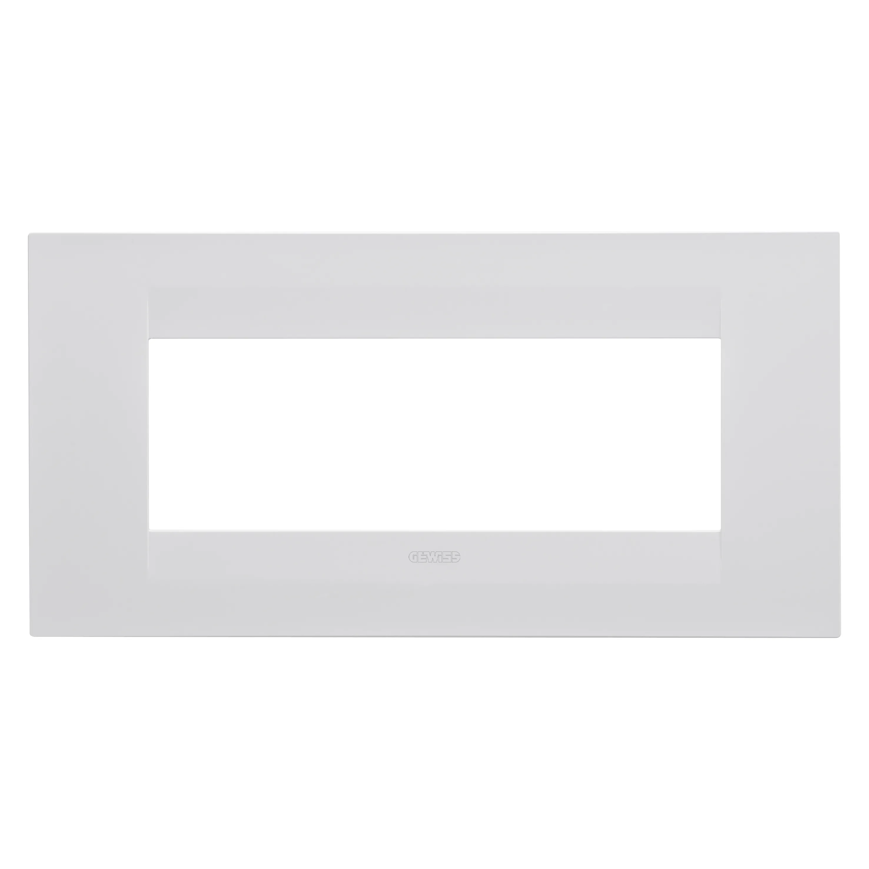 Placa, Geo, in, tehnopolimer, vopsit, 6, module, alb, satinat, Gewiss, Chorus, GW16406VW
