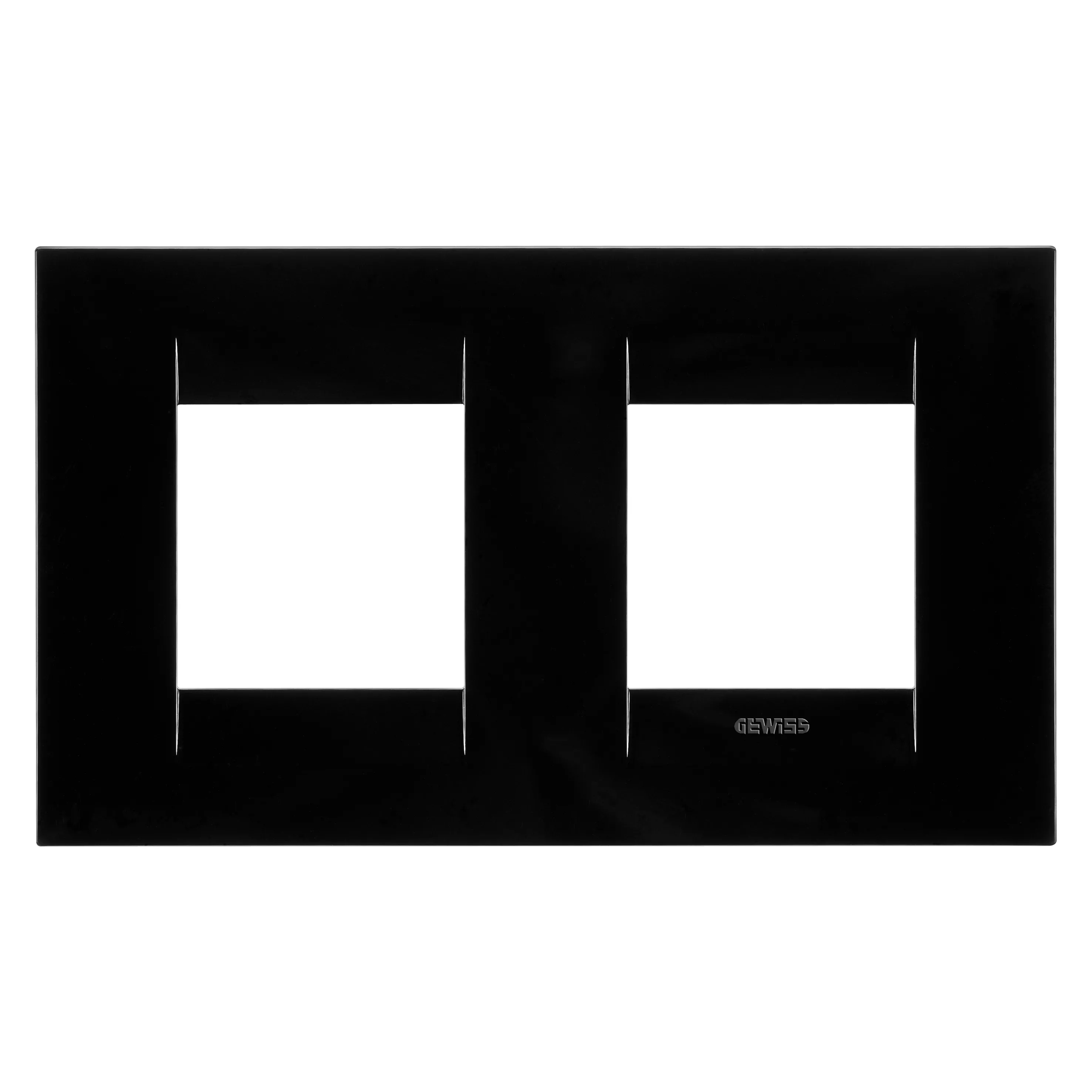 Placa, internationala, Geo, in, tehnopolimer, 2+2, module, orizontale, negru, toner, Gewiss, Chorus, GW16423TN