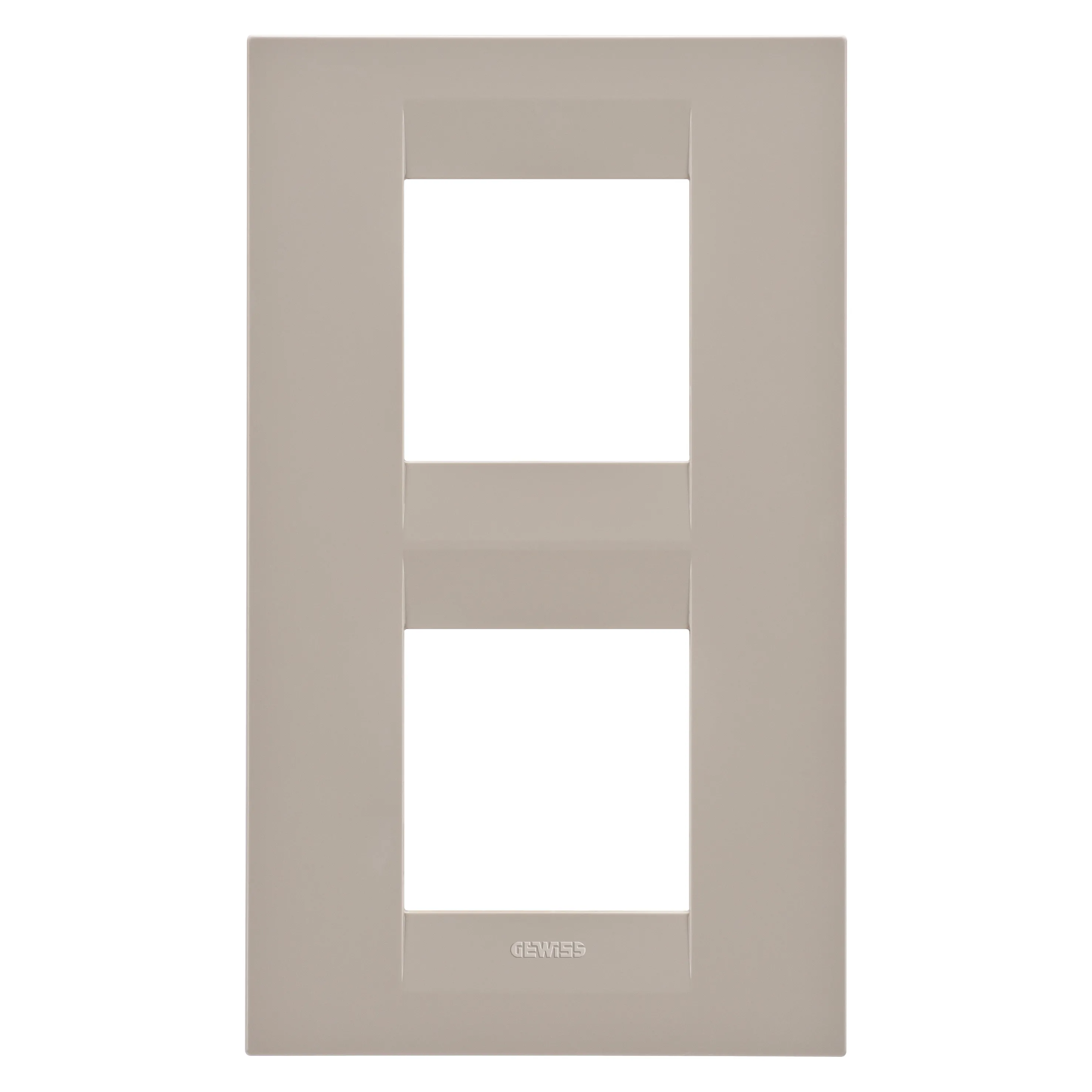 Placa internationala GEO, in technopolymer, 2+2 module vertical, canepa, Gewiss Chorus, GW16424TC