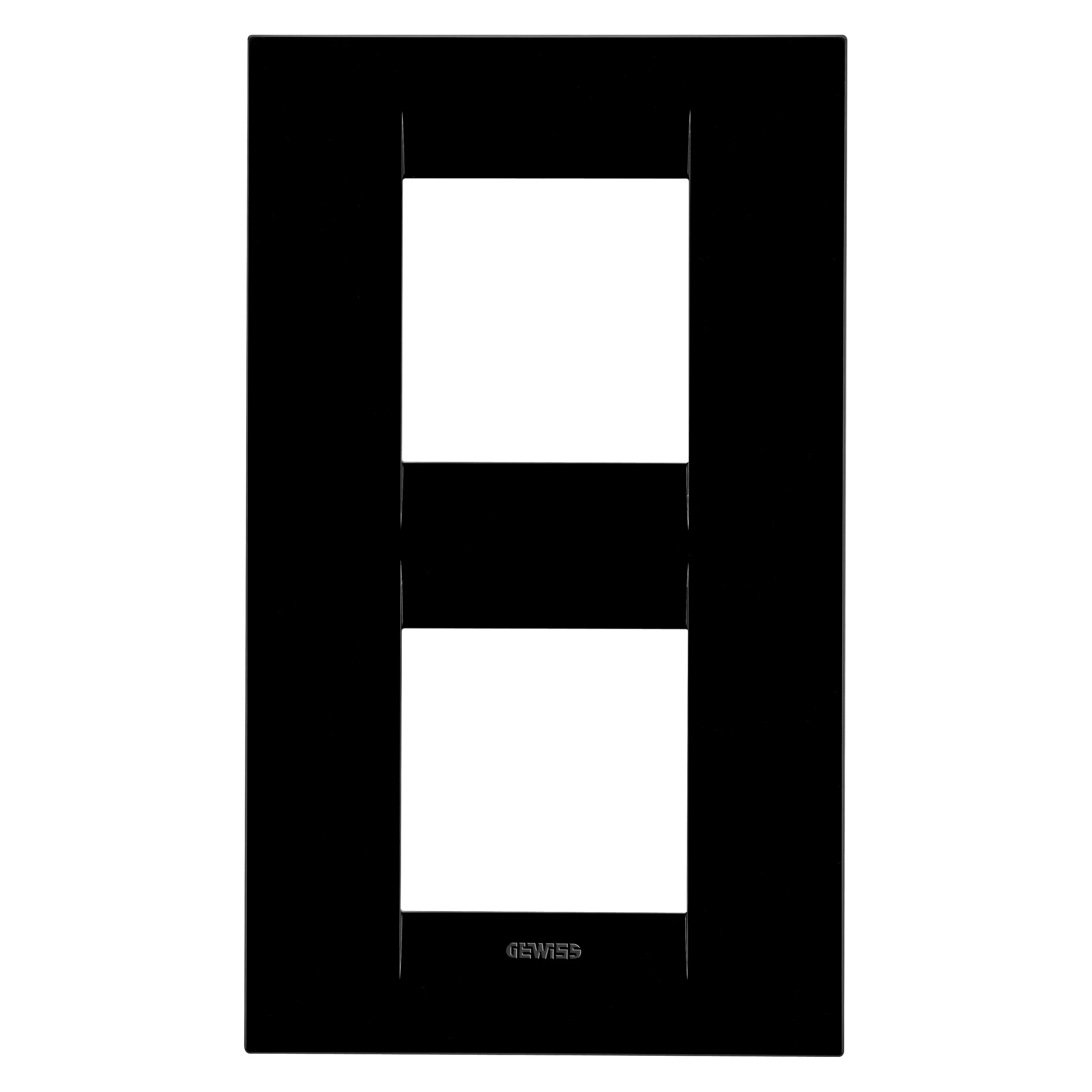 Placa, internationala, Geo, in, tehnopolimer, 2+2, module, verticale, negru, toner, Gewiss, Chorus, GW16424TN