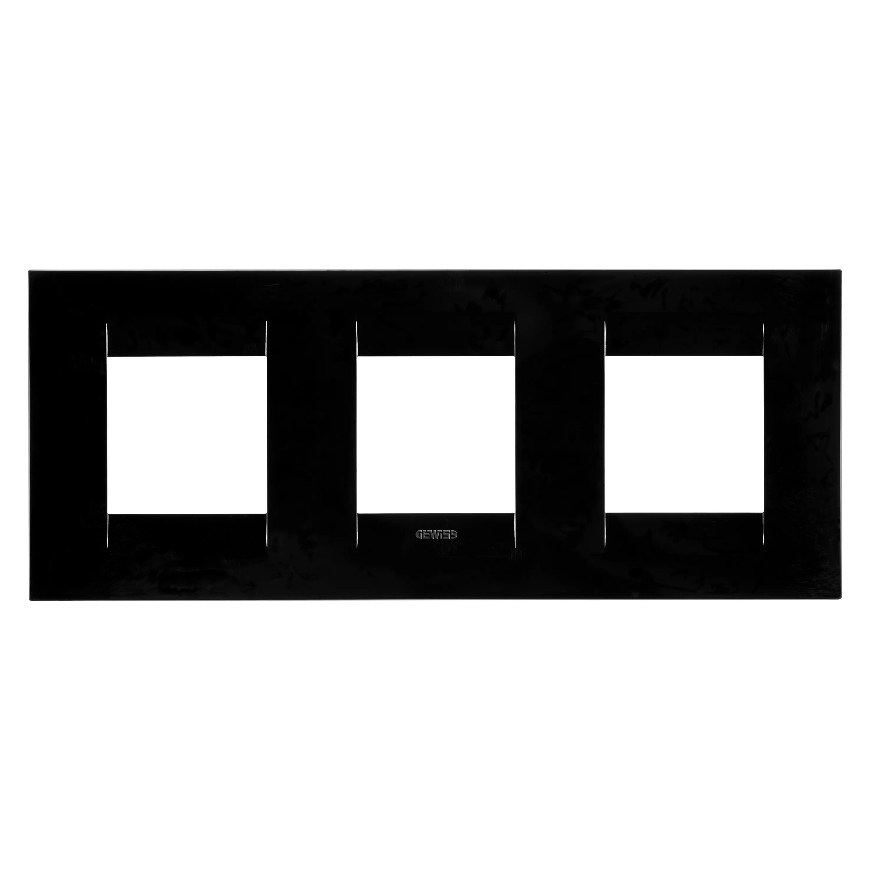 Placa, internationala, Geo, in, tehnopolimer, 2+2+2, module, orizontale, negru, toner, Gewiss, Chorus, GW16426TN