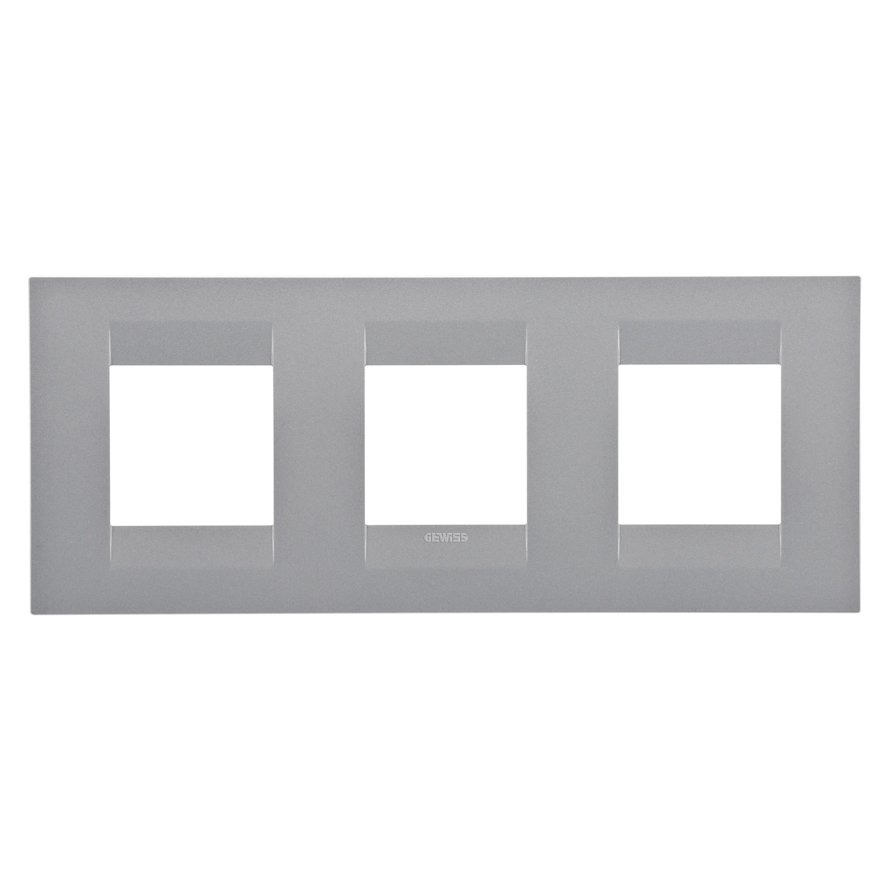 Placa, internationala, Geo, in, tehnopolimer, vopsit, 2+2+2, module, orizontale, titan, Gewiss, Chorus, GW16426VT